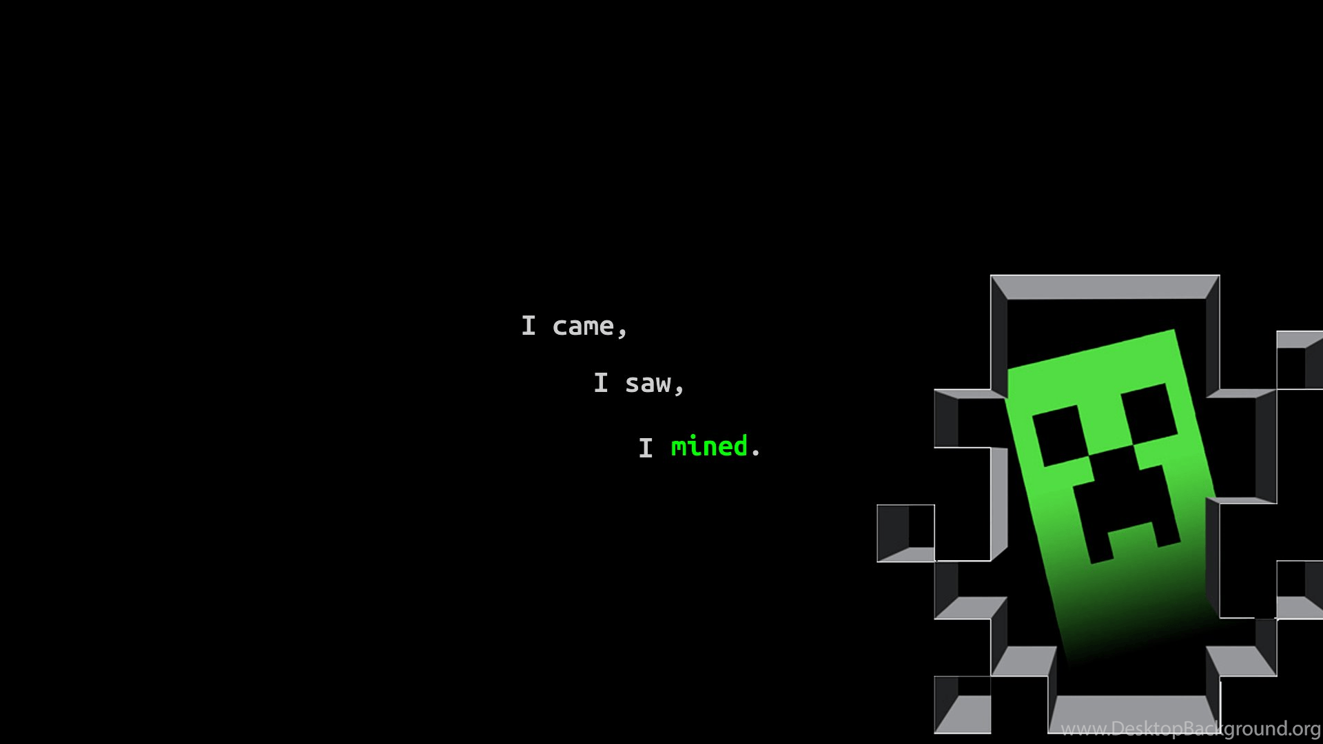 Creeper Minecraft sfondo nero, 1920x1080 Full HD 1080p, PC Desktop