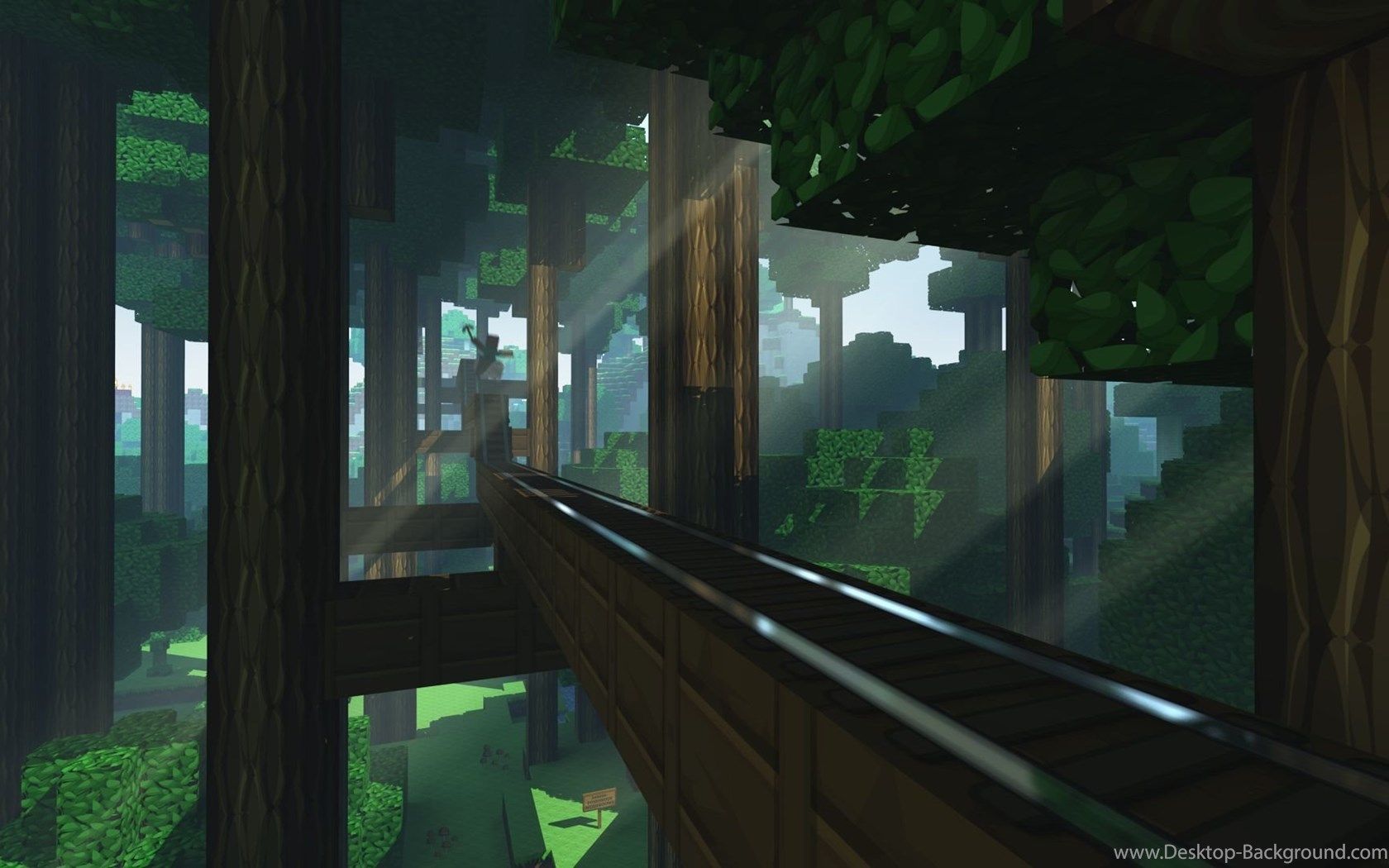 Casa sull'albero Minecraft foresta, 1680x1050 HD, Desktop