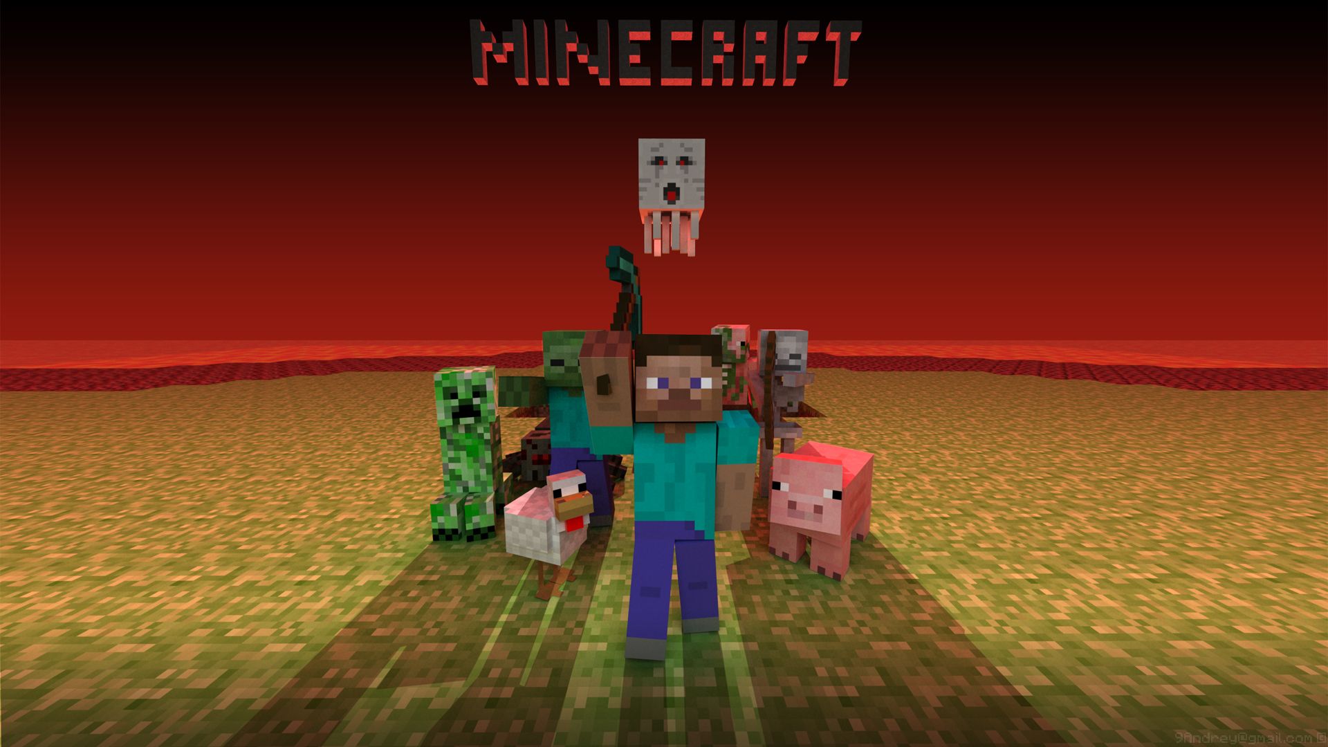 Personaggi Minecraft gruppo, 1920x1080 1080p, Desktop