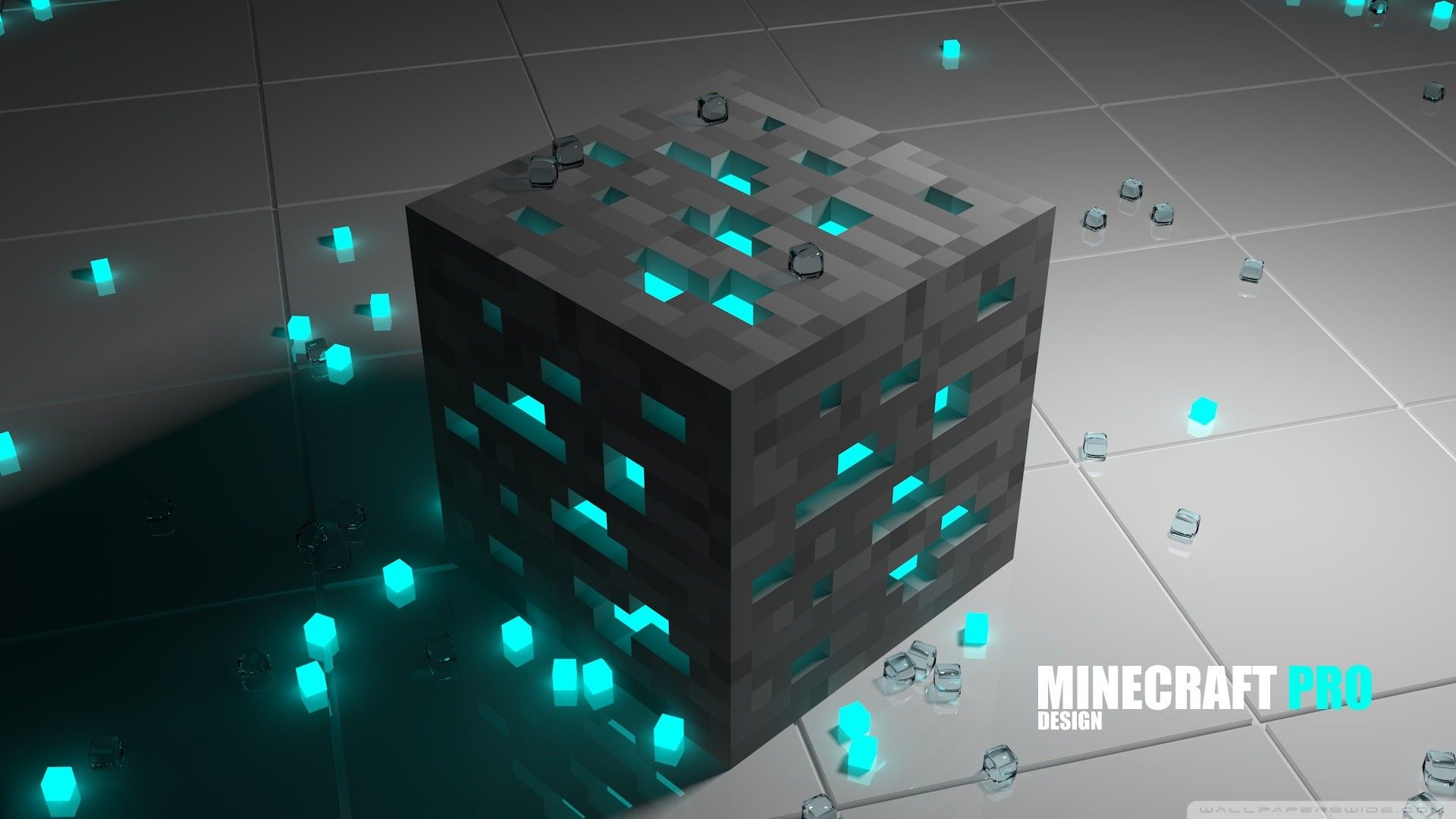 Blocco diamante Minecraft 3D, 1920x1080 Full HD 1080p, Desktop