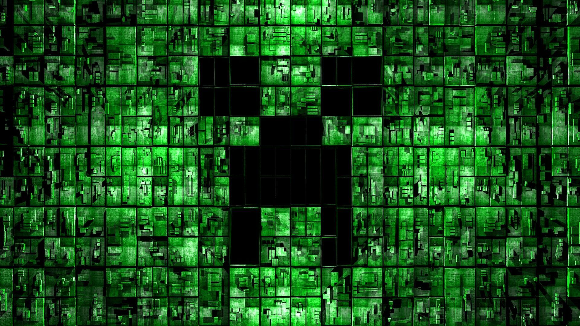 Faccia Creeper Minecraft verde, 1920x1080 Full HD, PC Desktop