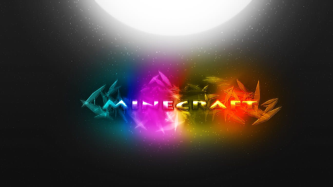 Logo Minecraft colorato astratto, 1366x768 HD, Desktop