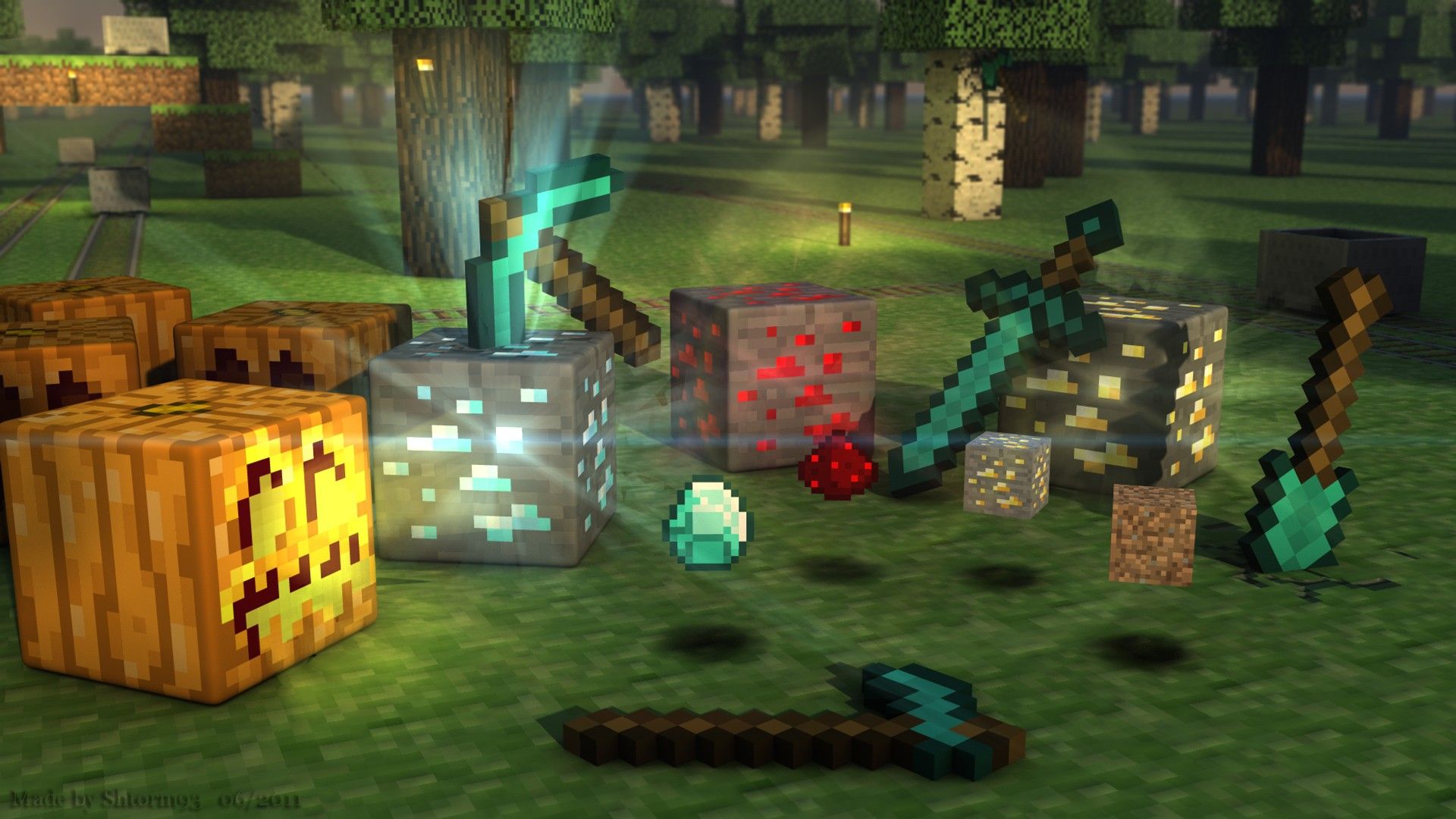 Blocchi e strumenti Minecraft, 1920x1080 Full HD 1080p, PC Desktop