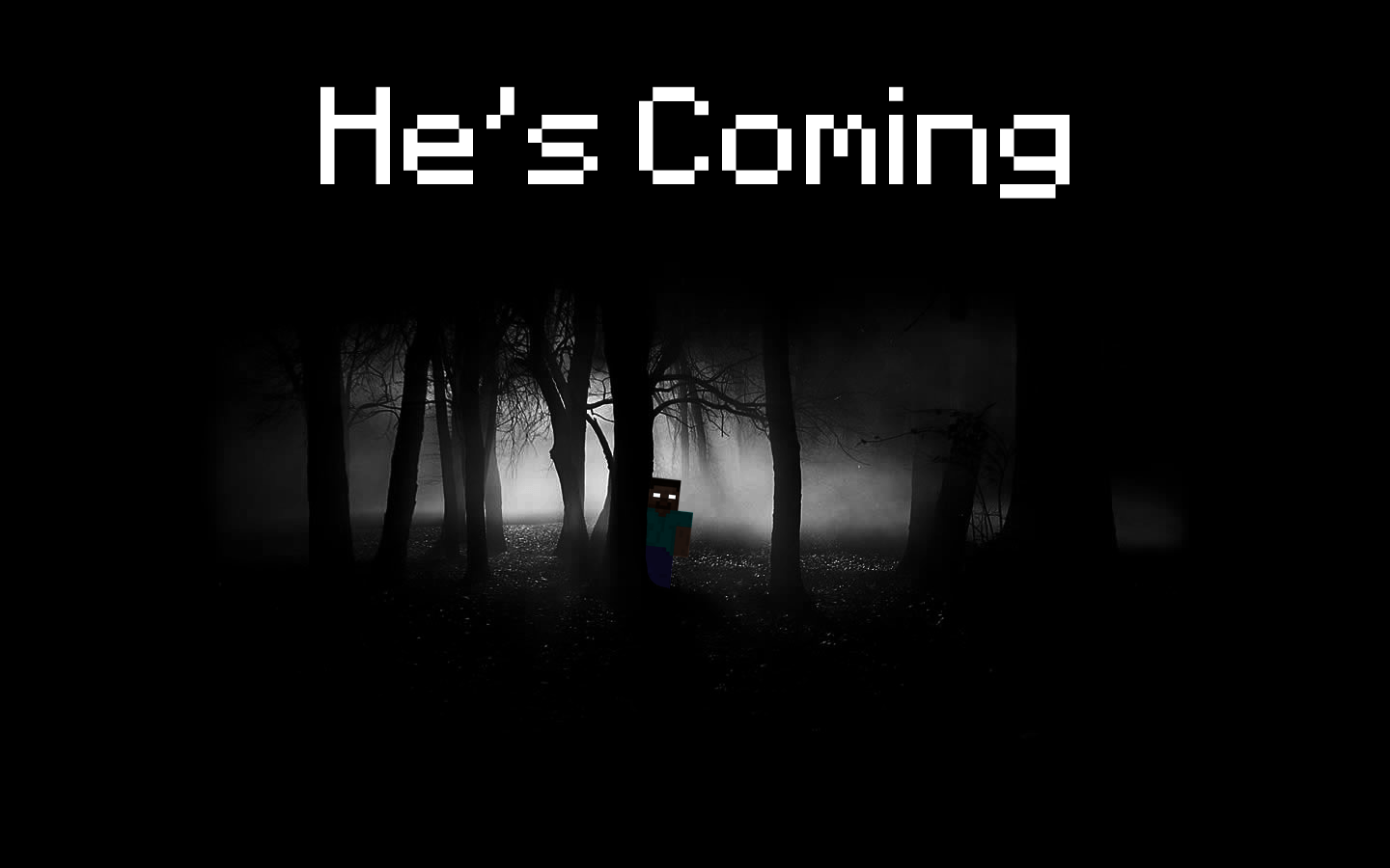 Enderman foresta scura Minecraft, 1440x900 720p, Laptop
