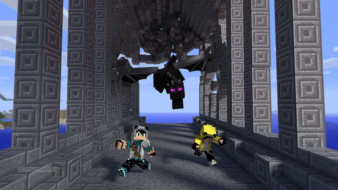 Personaggi Minecraft tempio pietra, 1280x720 720p, Laptop