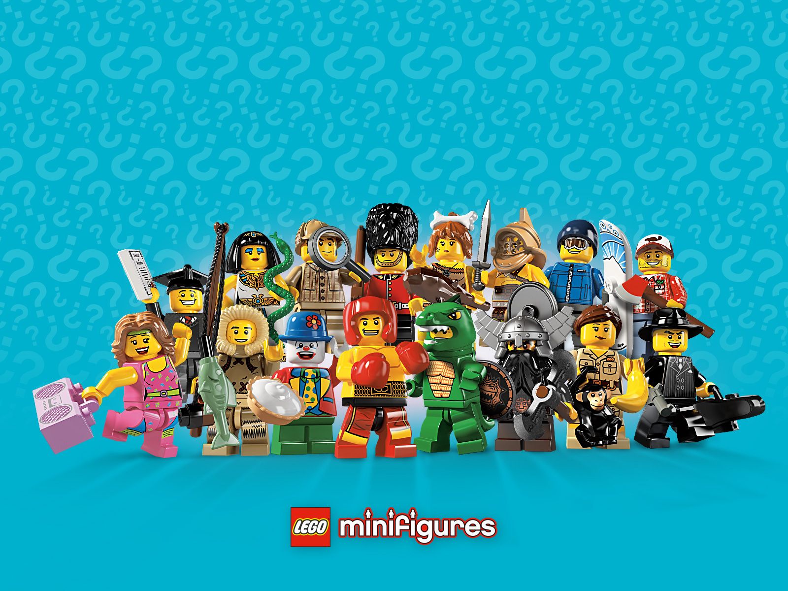 Gruppo LEGO Minifigures sfondo blu, 1600x1200 900p, HP Laptop