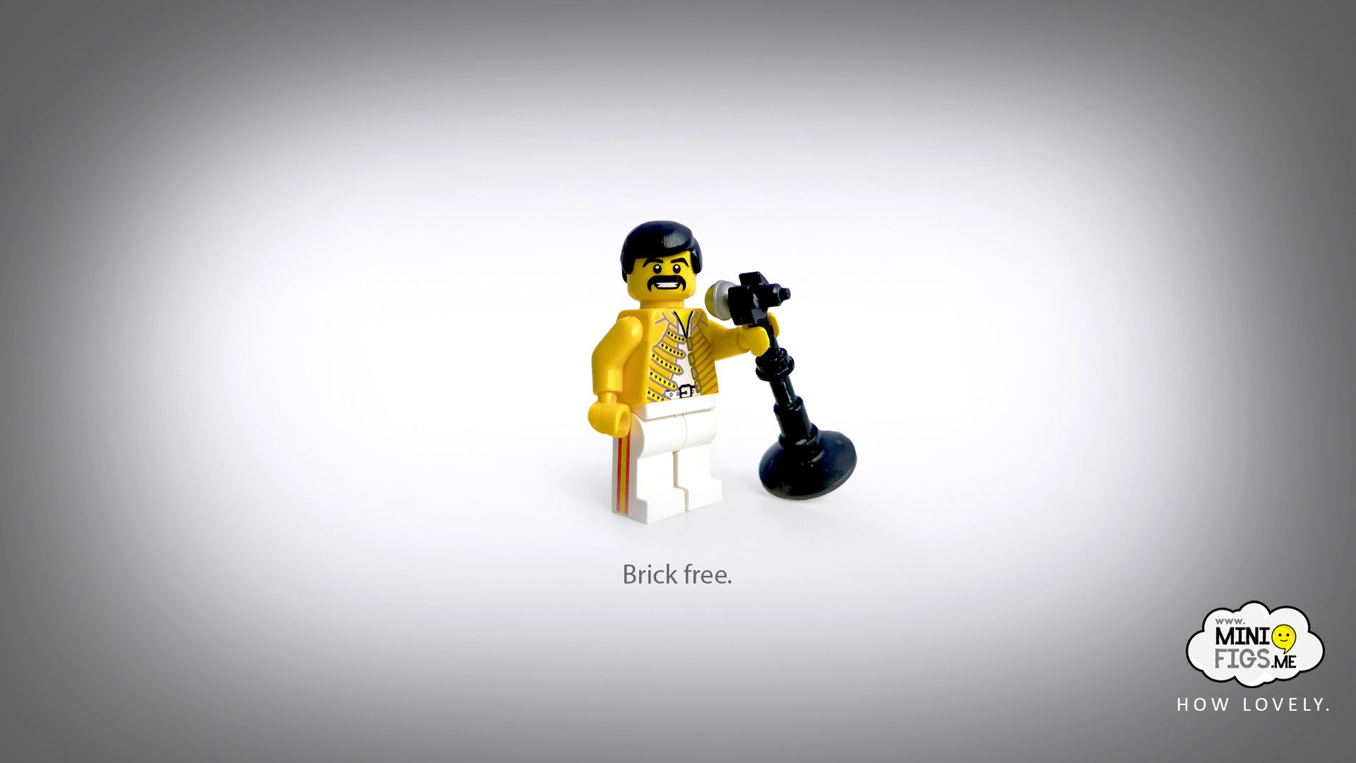 Minifigure LEGO Freddie Mercury microfono, 1920x1080 Full HD, Laptop