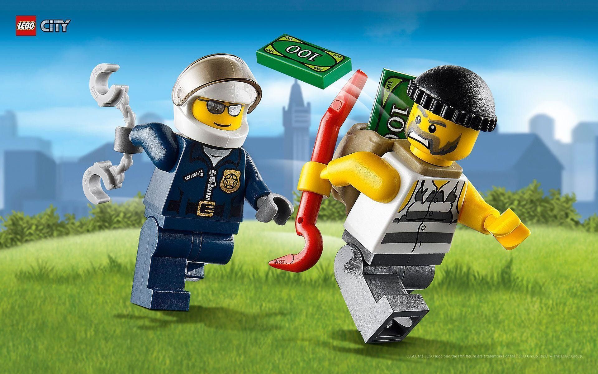 Minifigure LEGO City poliziotto ladro, 1920x1200 Full HD+, PC