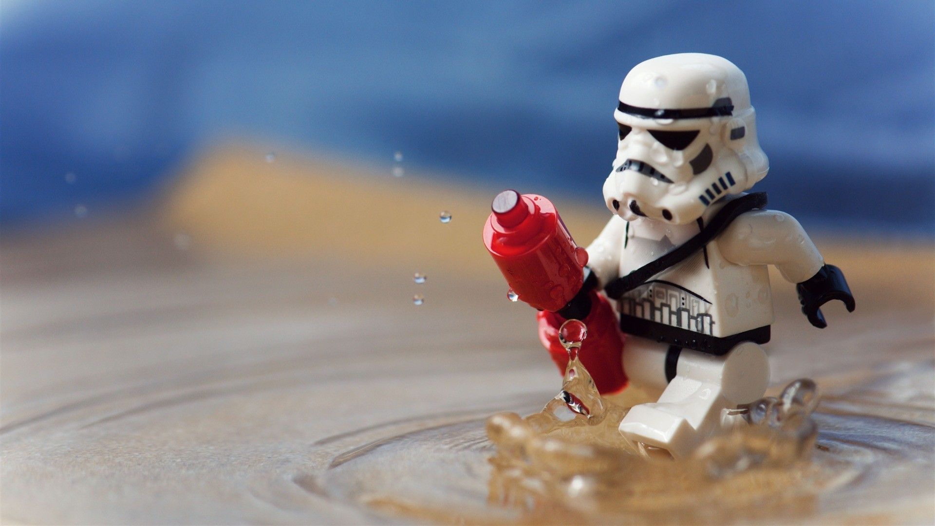 Minifigure LEGO Stormtrooper Star Wars, saga fantascientifica, 1920x1080 Full HD, Desktop