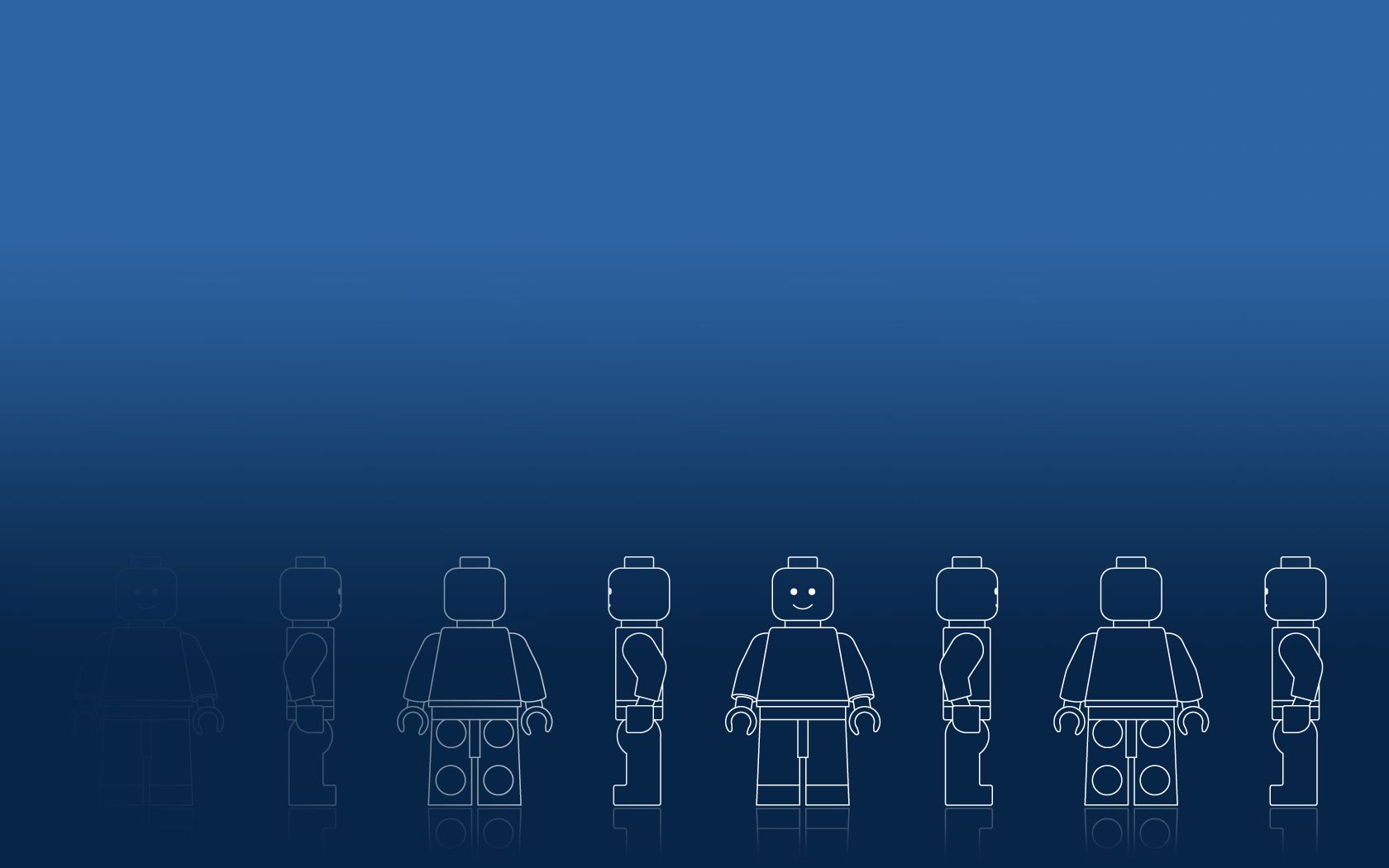 Minifigure LEGO contorno blu, 1680x1050 HD, Laptop