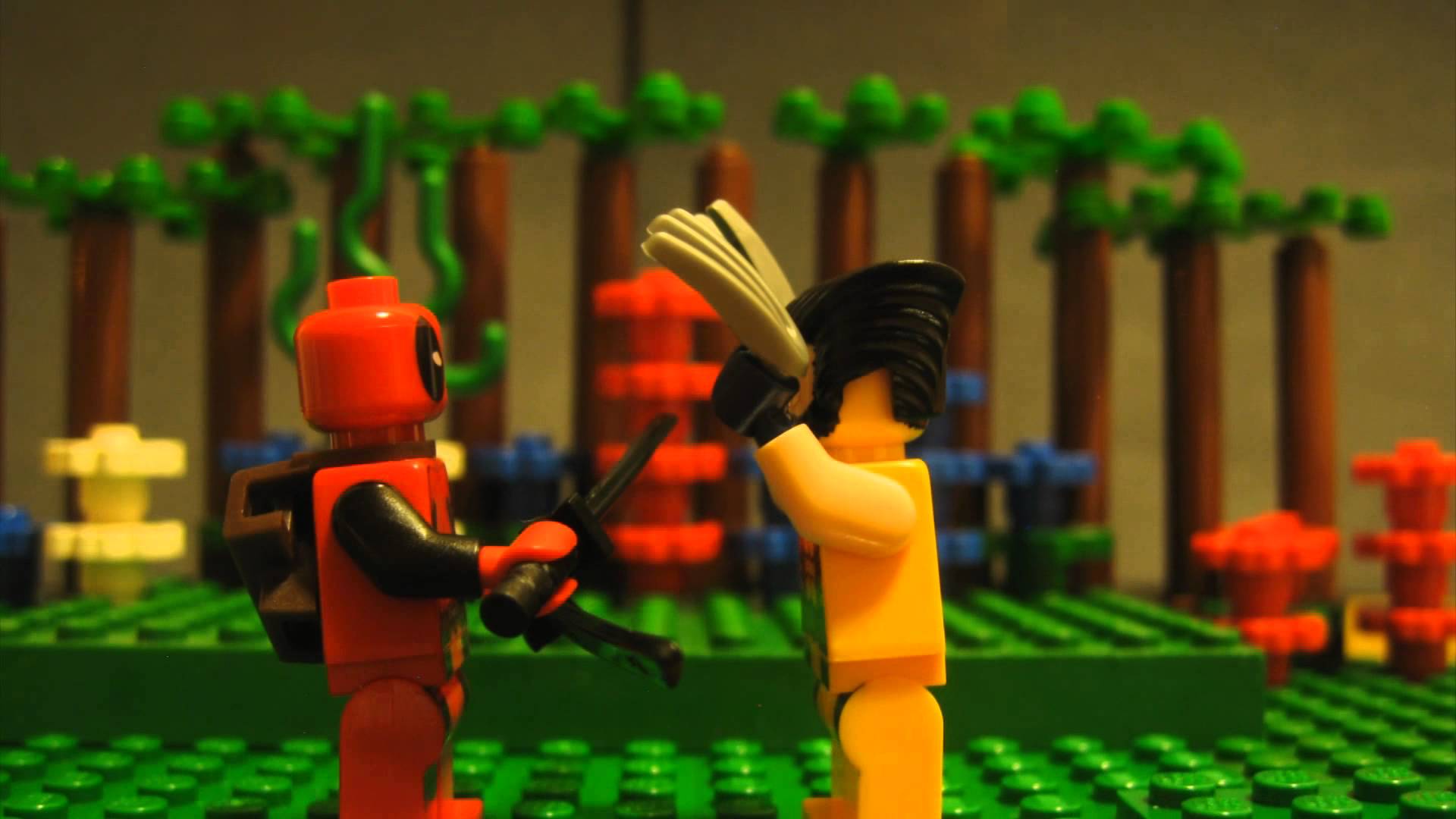 Minifigure LEGO Deadpool combattimento, mercenario, 1920x1080 Full HD, PC
