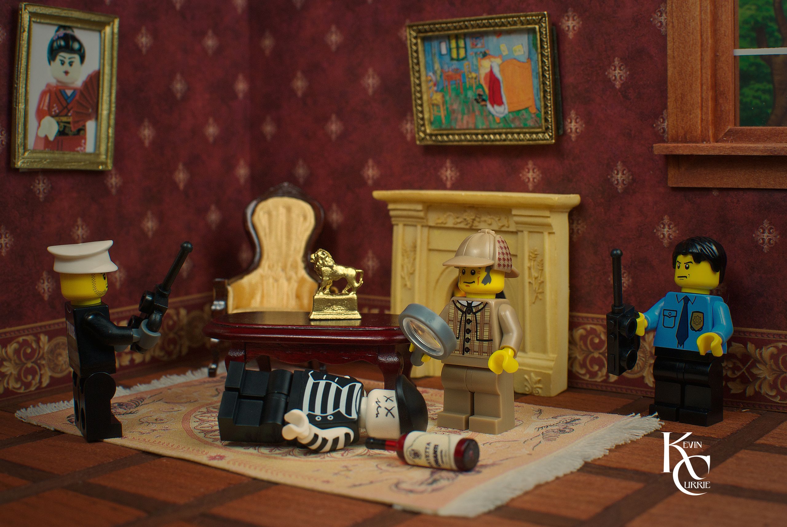 Minifigure LEGO scena investigativa, 2560x1714 2K+, Monitor Gaming