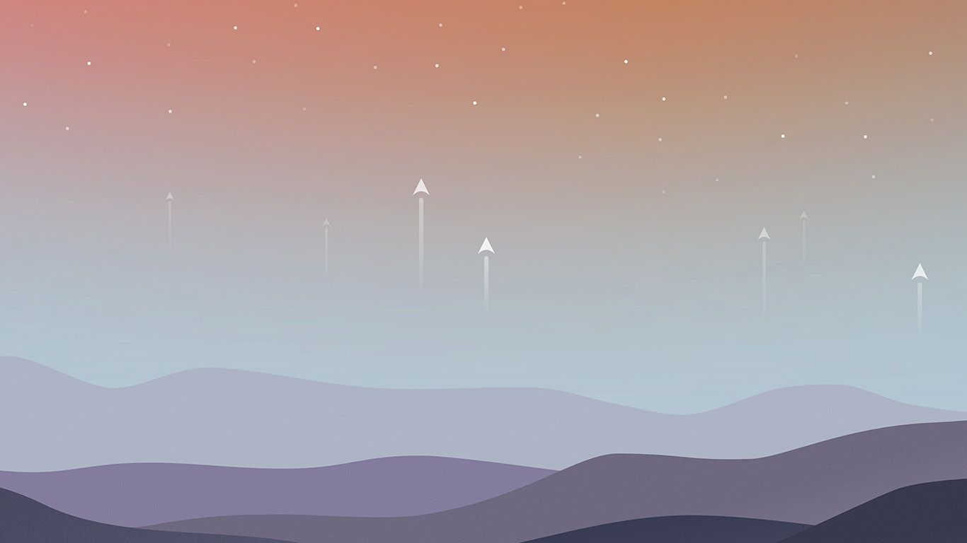 Colline minimal cielo pastello, 1366x768 HD, PC Desktop