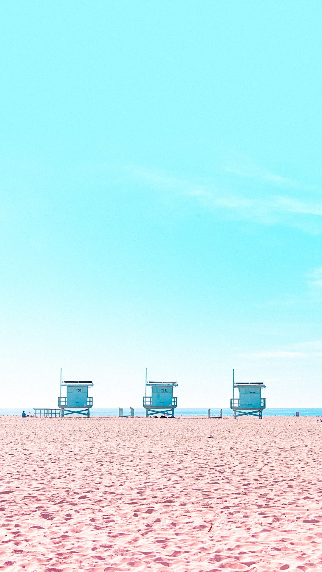 Casette bagnino spiaggia rosa, 1080x1920 Full HD Verticale, iPhone Pro