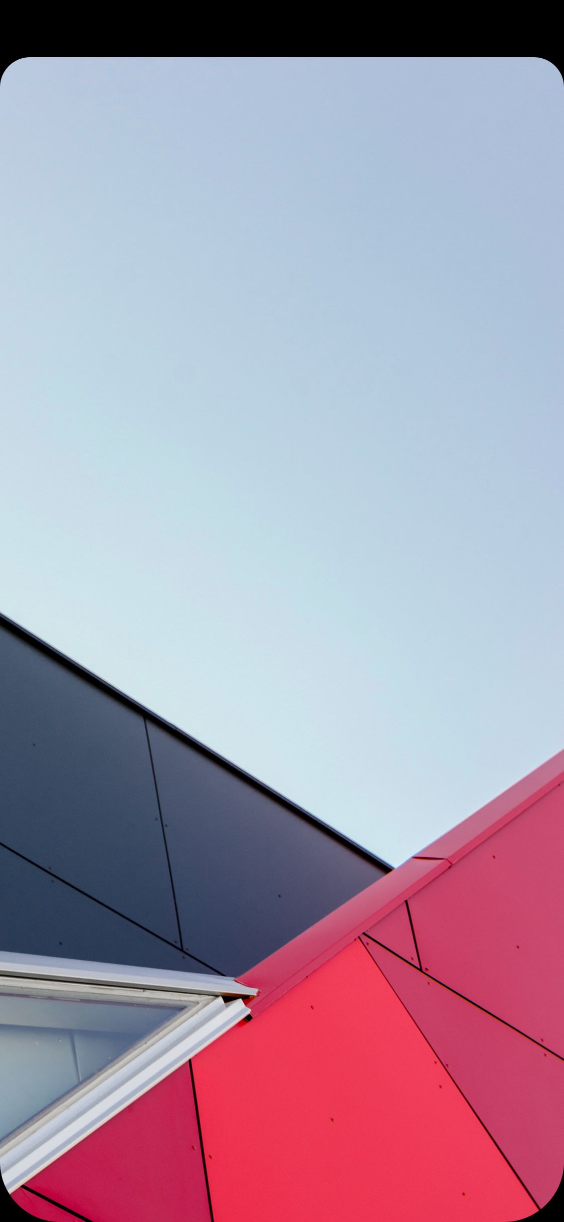 Tetti geometrici rosso e blu, 1125x2436 Verticale, iPhone Air