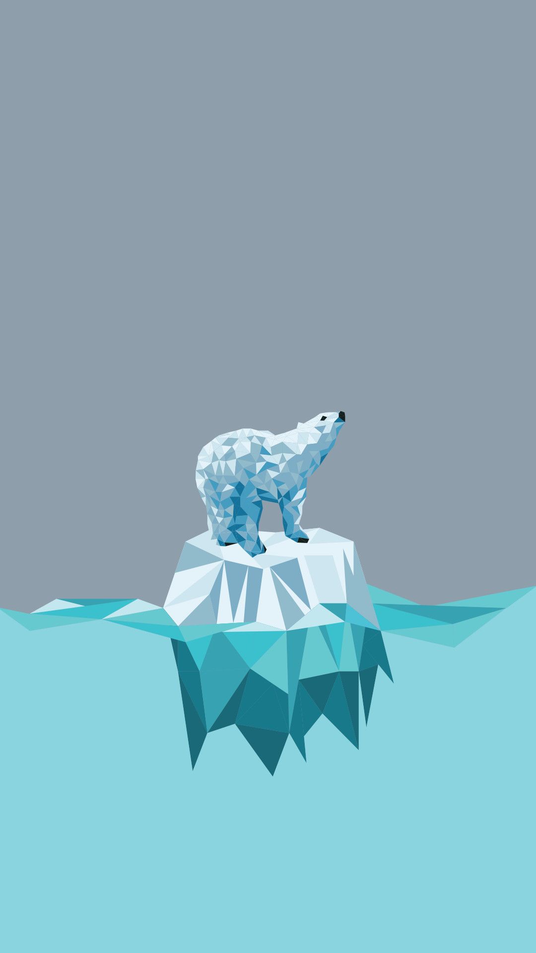Orso polare su iceberg, 1080x1920 Verticale, iPhone Pro