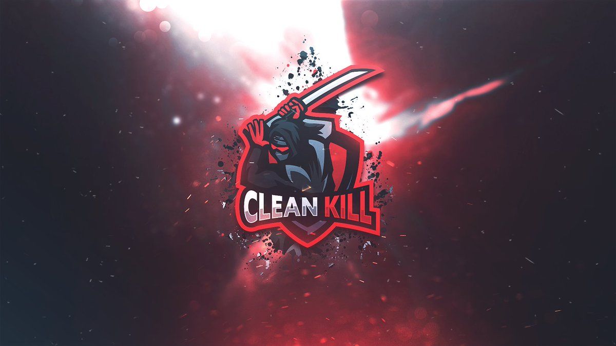 Logo Clean Kill esports rosso, 1200x675 HD, Desktop
