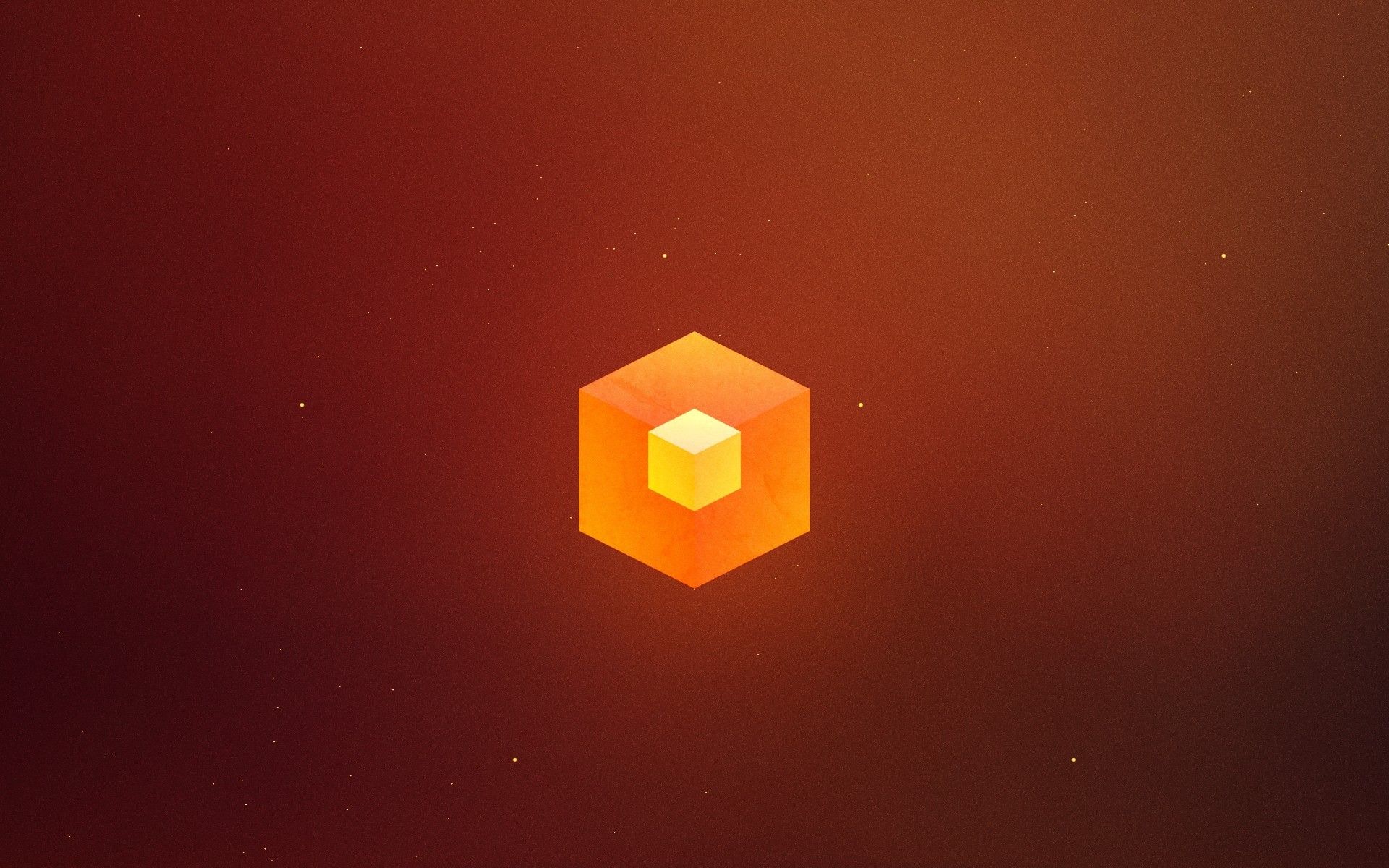 Icona esagonale arancione cubo, 1920x1200 Full HD+, PC