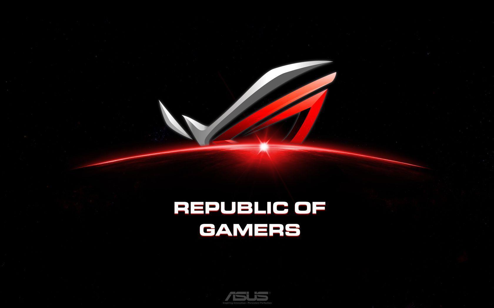 Logo Republic of Gamers Asus, 1680x1050 900p, Monitor Gaming