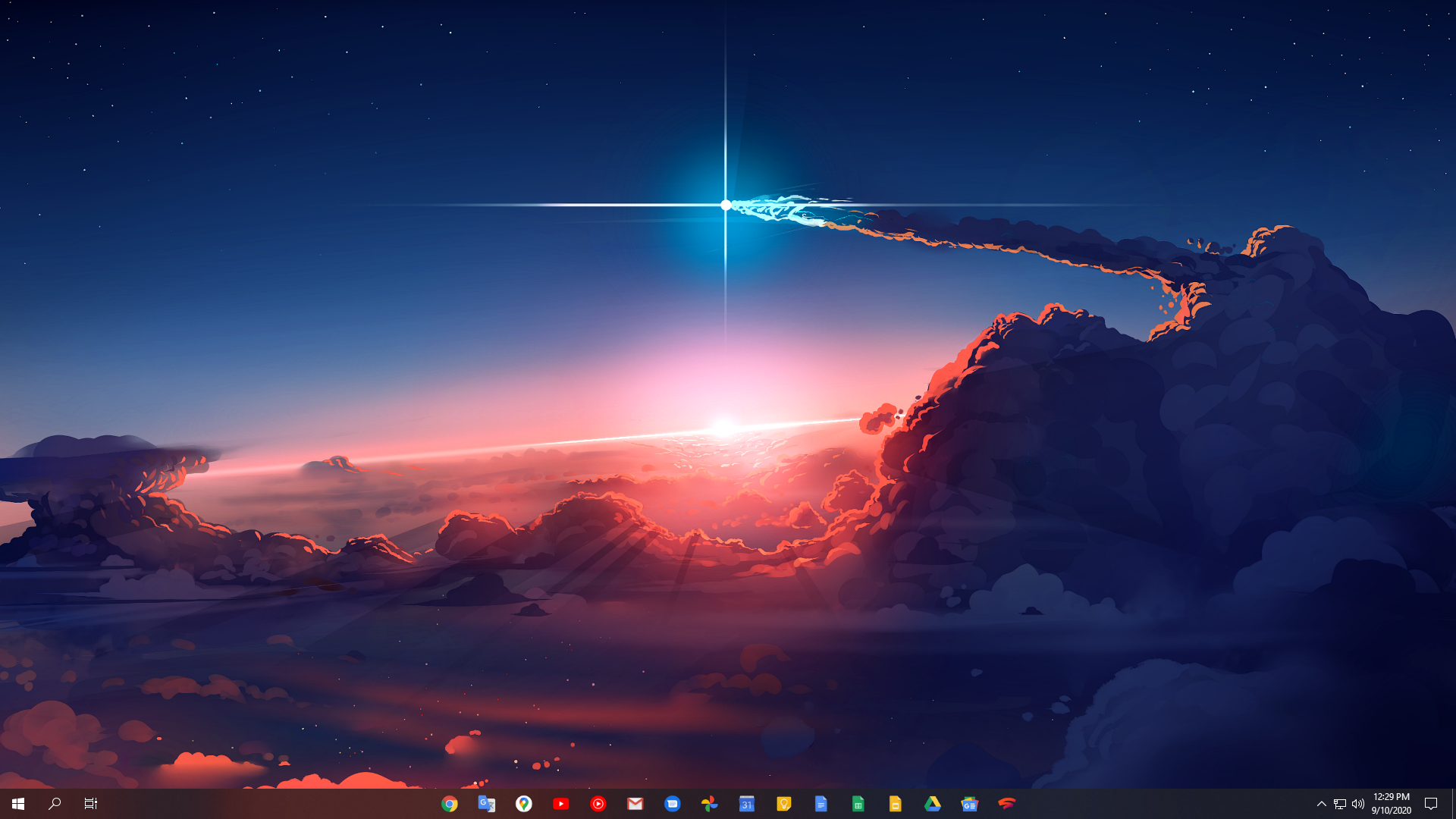 Cielo stellato con nuvole rosa, 1920x1080 Full HD 1080p, Desktop