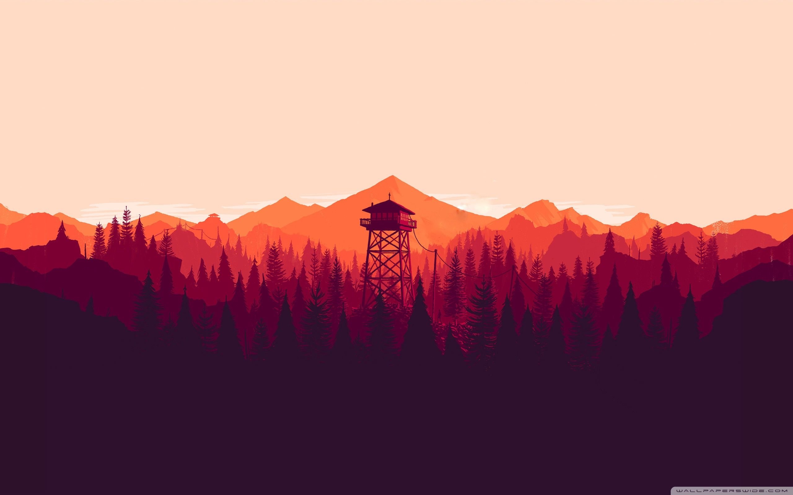 Torre avvistamento montagne arancioni, 2560x1600 2K, MacBook Pro