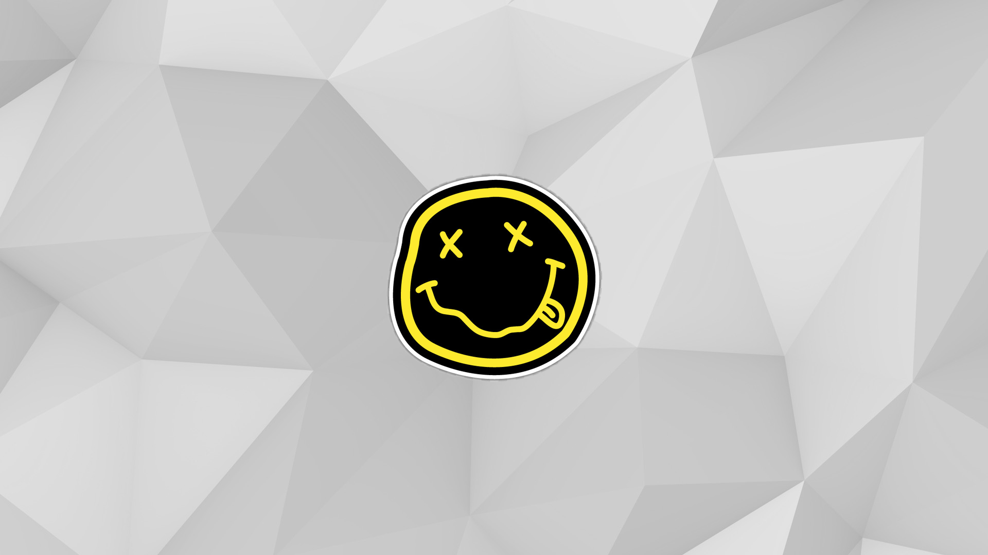 Logo smiley Nirvana giallo, Kurt Cobain, 1920x1080 Full HD, PC