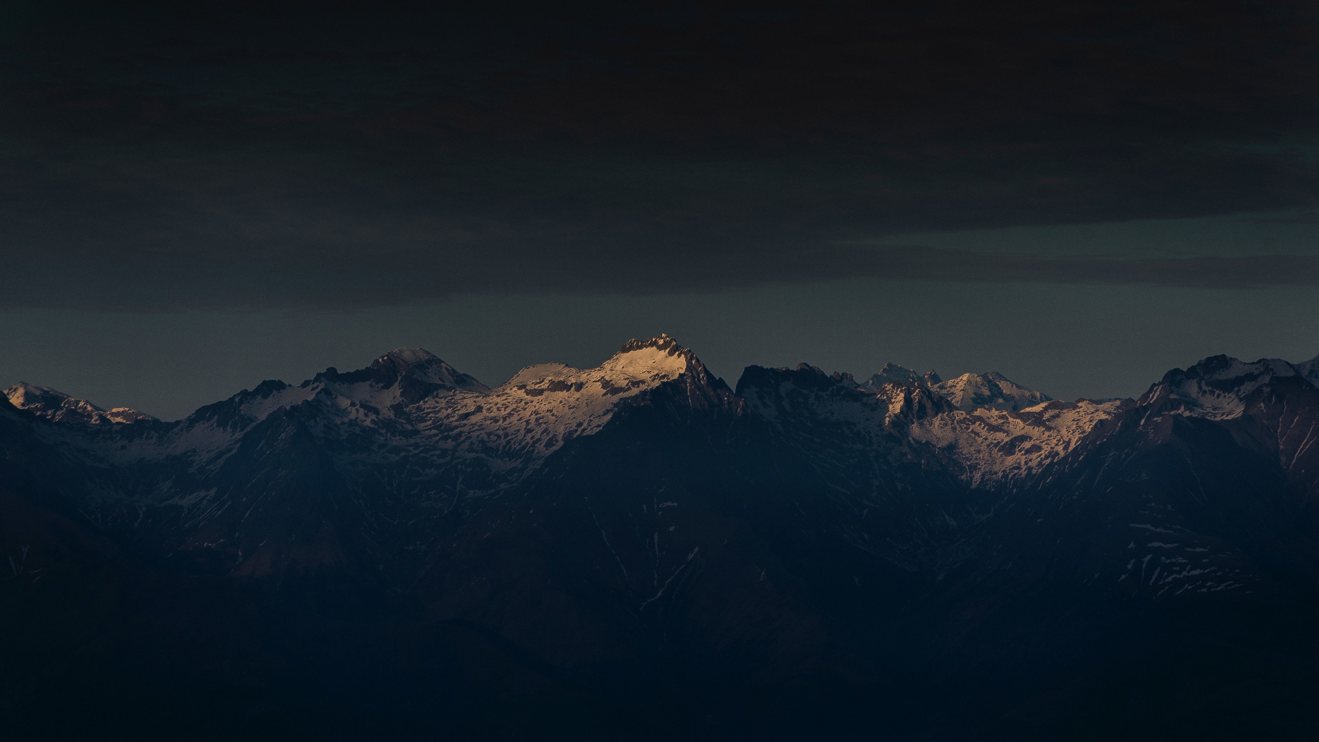 Montagne al tramonto silhouette, 1920x1080 1080p, PC Desktop