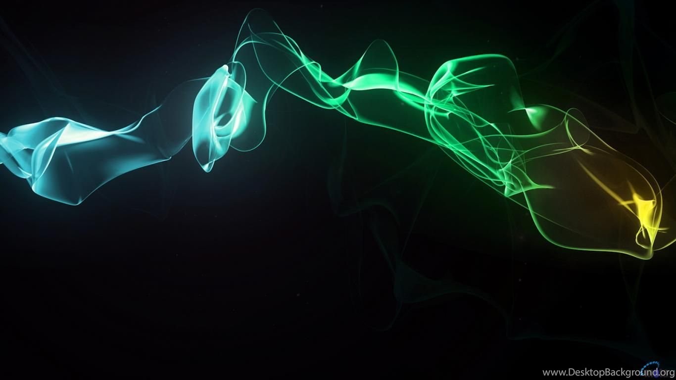Fumo colorato astratto verde, 1366x768 HD, PC Desktop