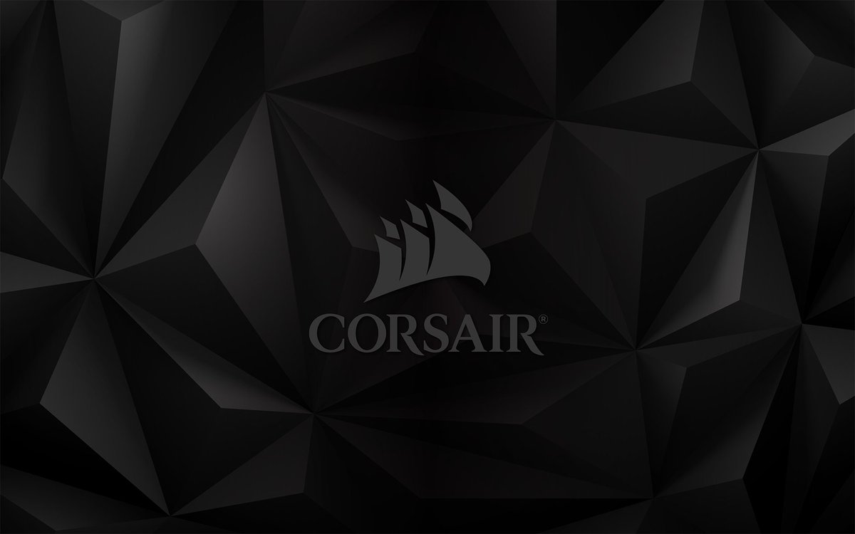 Logo Corsair su nero geometrico, 1200x750 HD, Desktop