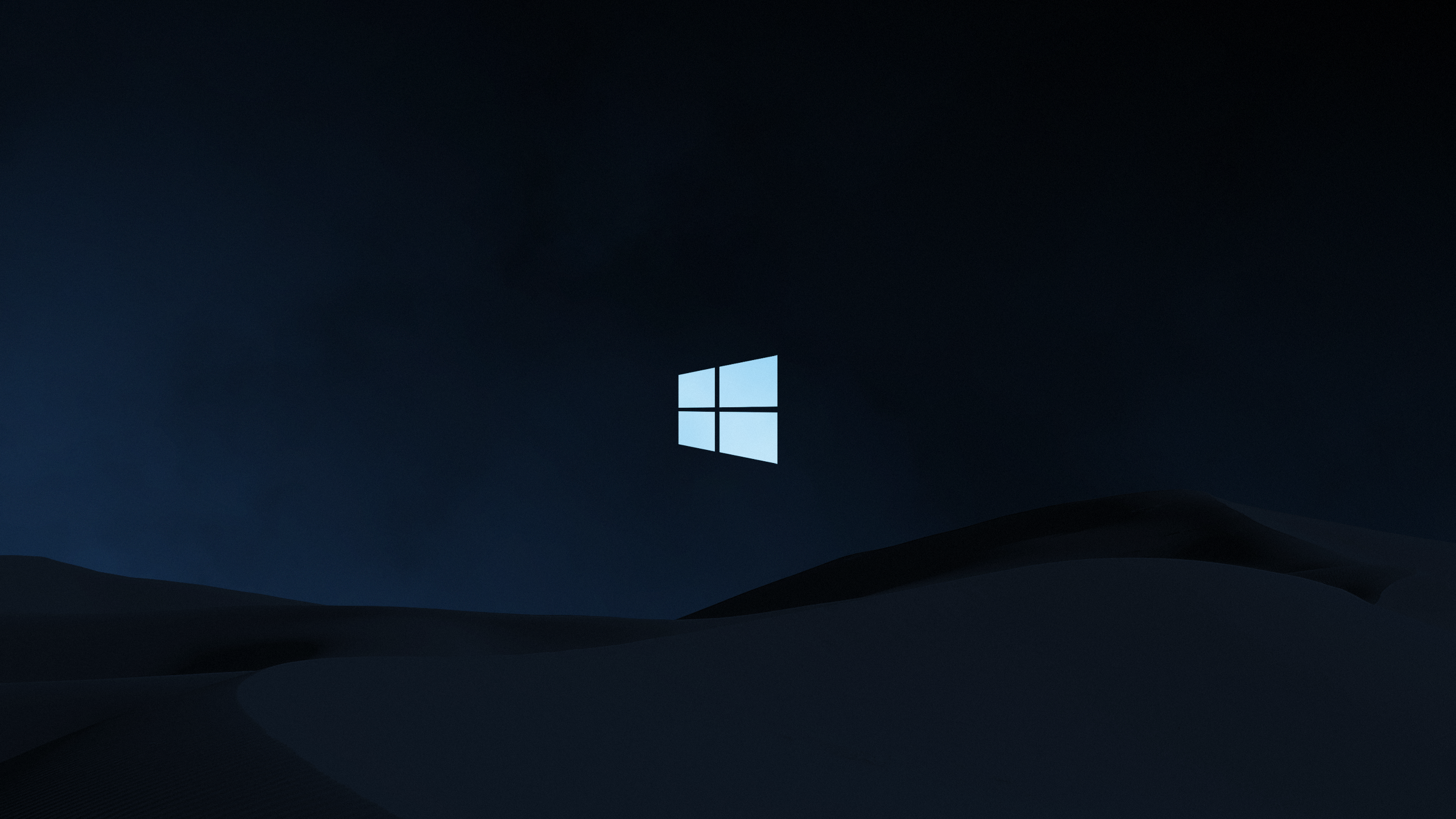 Logo Windows blu scuro, sistema operativo Microsoft, 2560x1440 QHD, Laptop