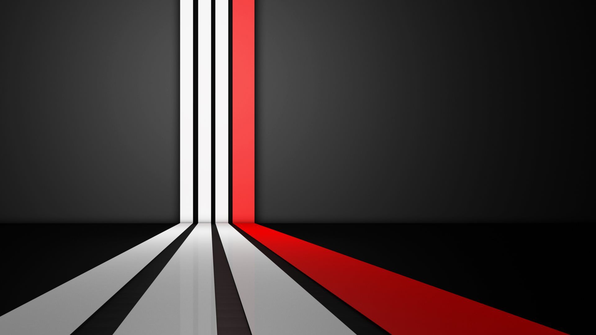 Strisce bianche rosse su nero, 1920x1080 Full HD 1080p, Laptop
