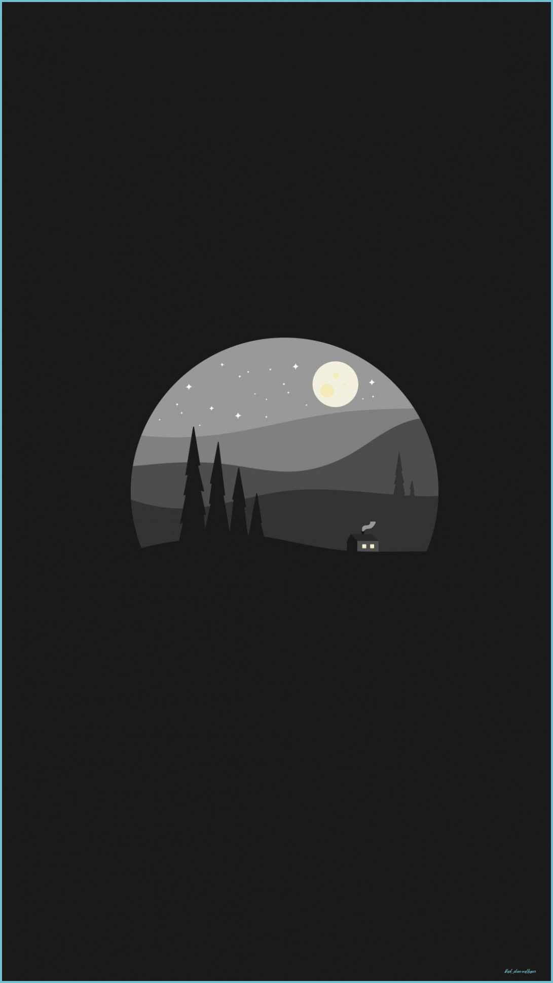 paesaggio notturno luna minimal, 1091x1940 Full HD Verticale, Google Pixel