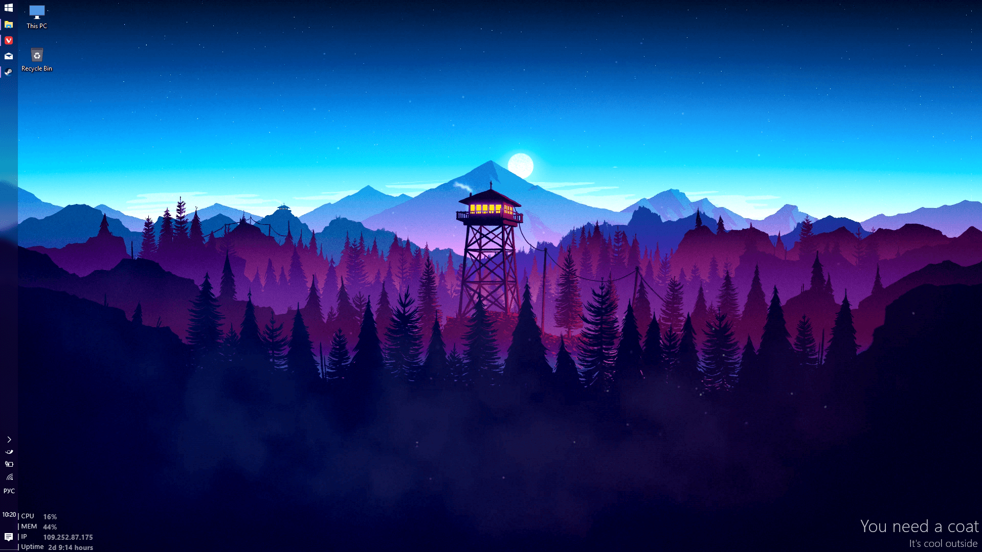Torre osservazione montagne viola, 1920x1080 1080p, Desktop