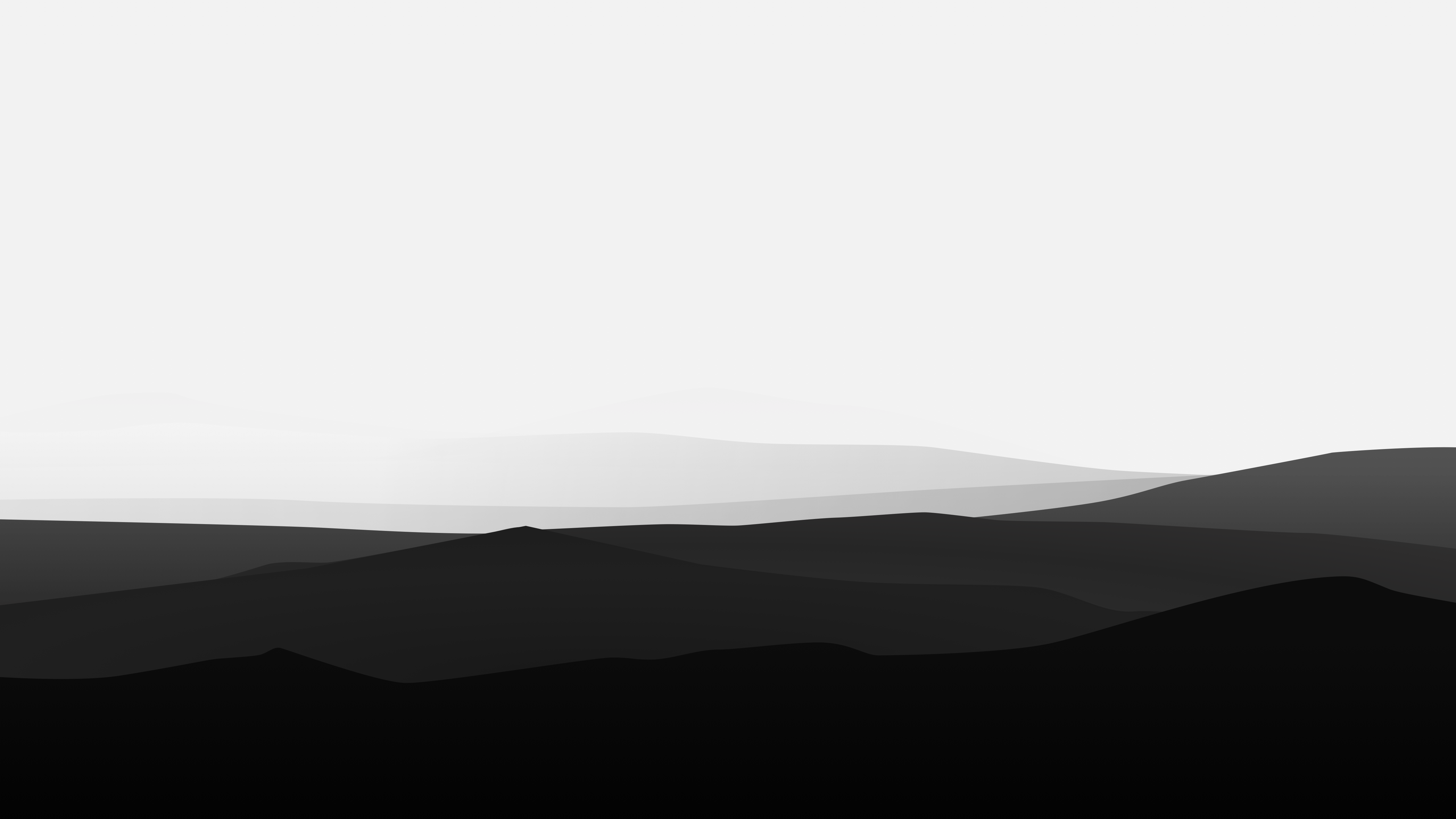 Montagne minimaliste in bianco e nero, 5120x2880 UHD, PC 4K