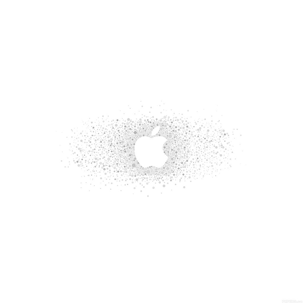 Logo Apple particelle bianco, 1024x1024 HD, PC Desktop