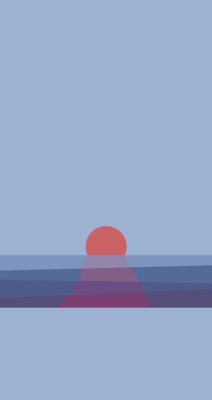 Tramonto minimalista oceano, 678x1280 Full HD Verticale, iPhone