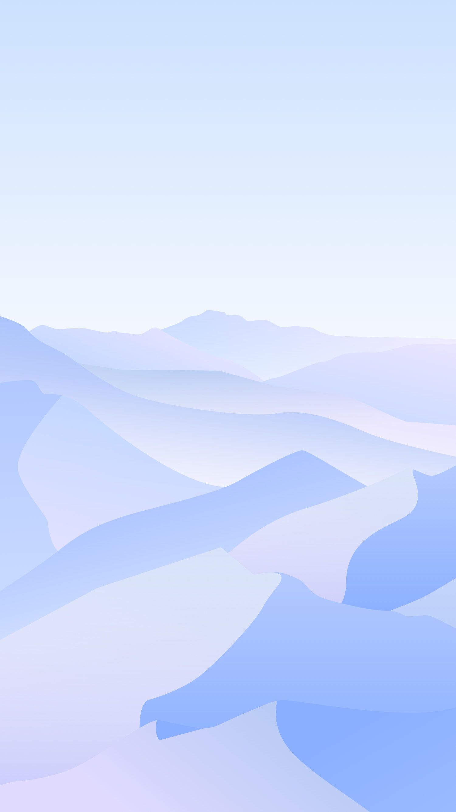 Montagne minimaliste blu pastello, 1500x2668 Full HD Verticale, iPhone