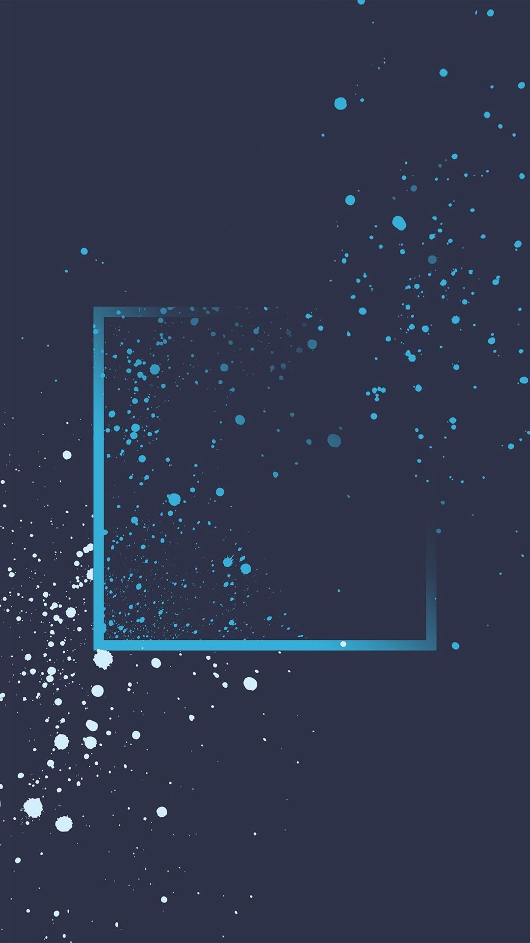 Quadrato blu con particelle, 1080x1920 Full HD Verticale, iPhone Plus