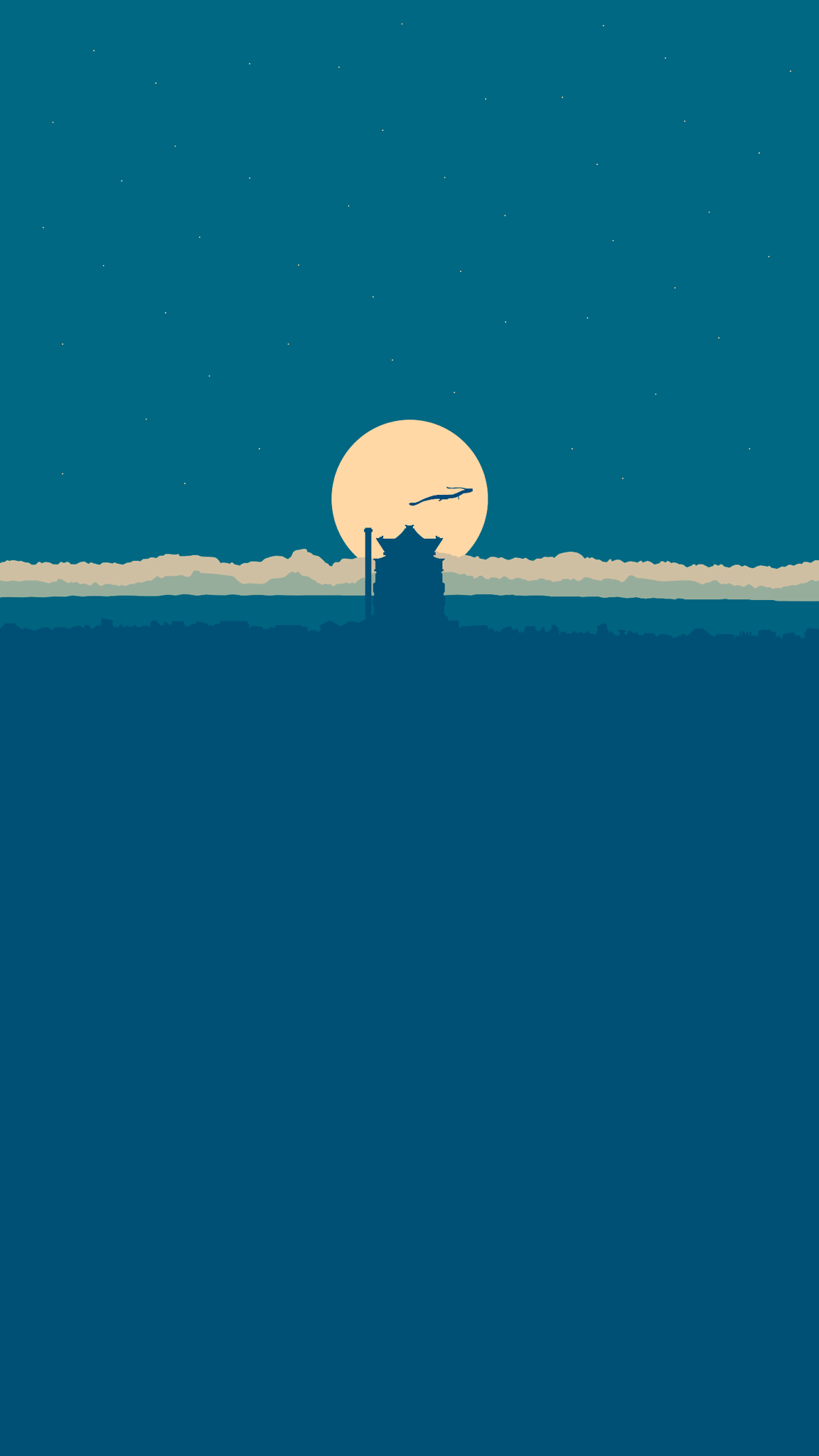 Spirited Away minimalista mare, 1152x2048 Full HD Verticale, iPhone