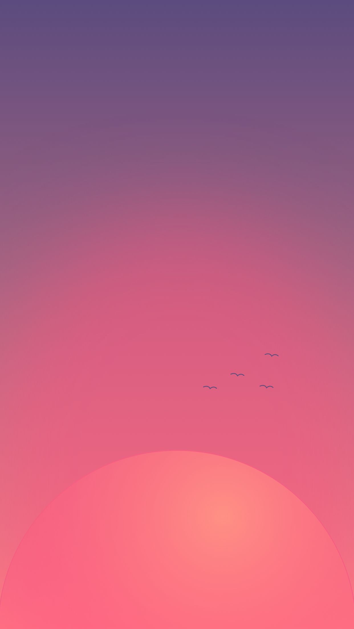 Tramonto minimalista uccelli, 1242x2208 Verticale, iPhone Air