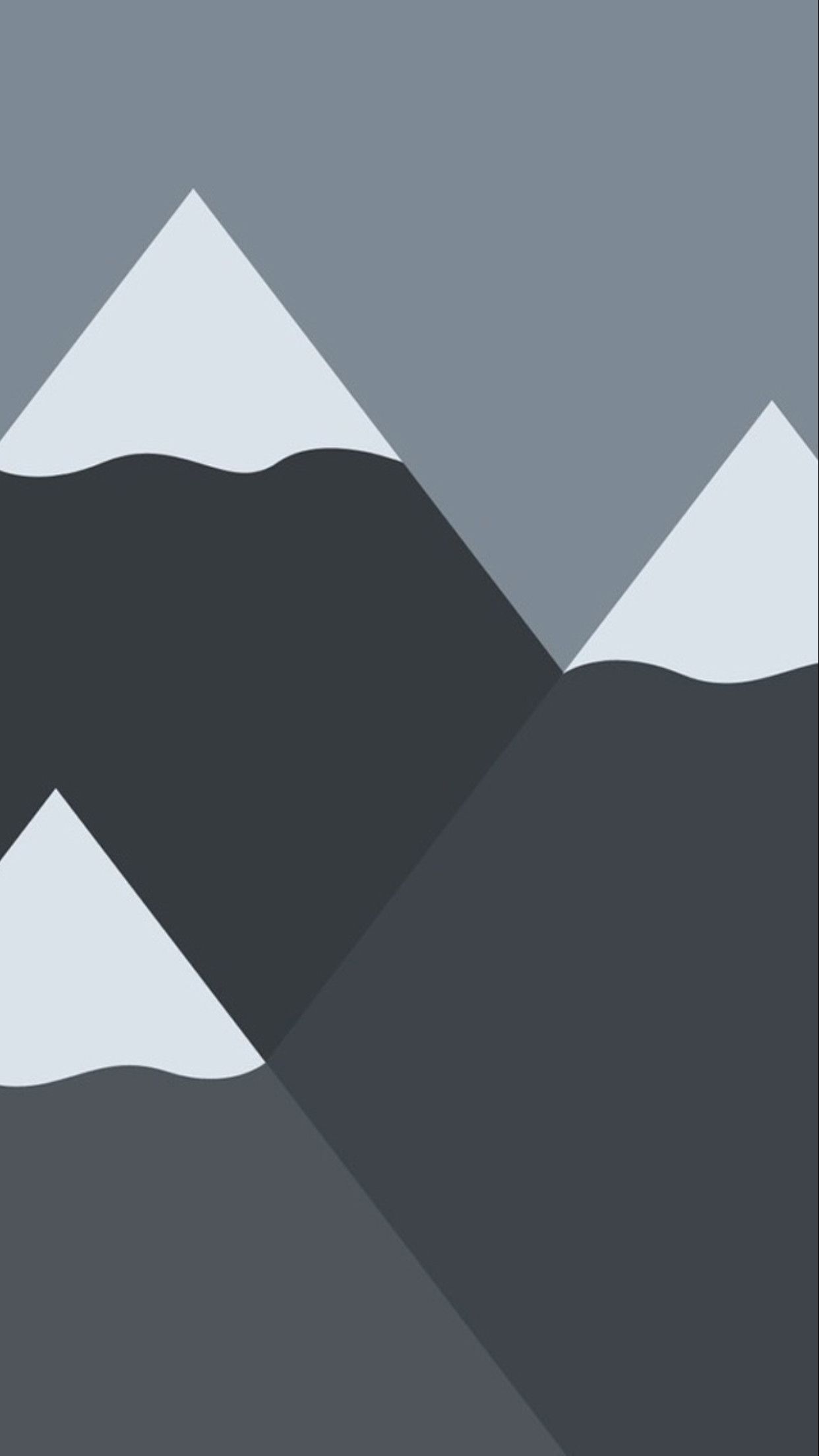 Montagne minimaliste grigie, 1242x2208 Full HD Verticale, iPhone Plus