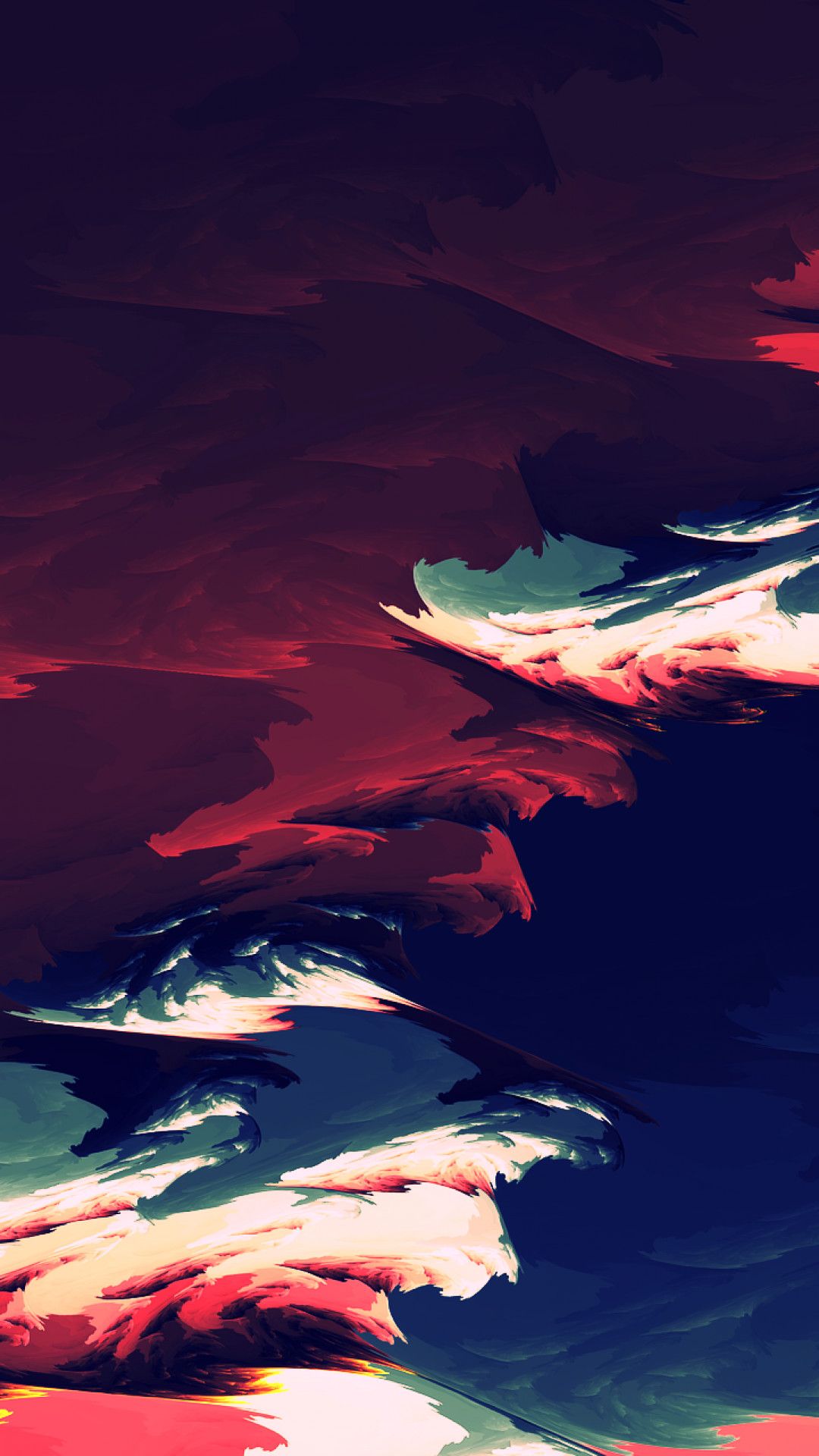 Nuvole astratte rosse scure, 1080x1920 Verticale, iPhone Pro