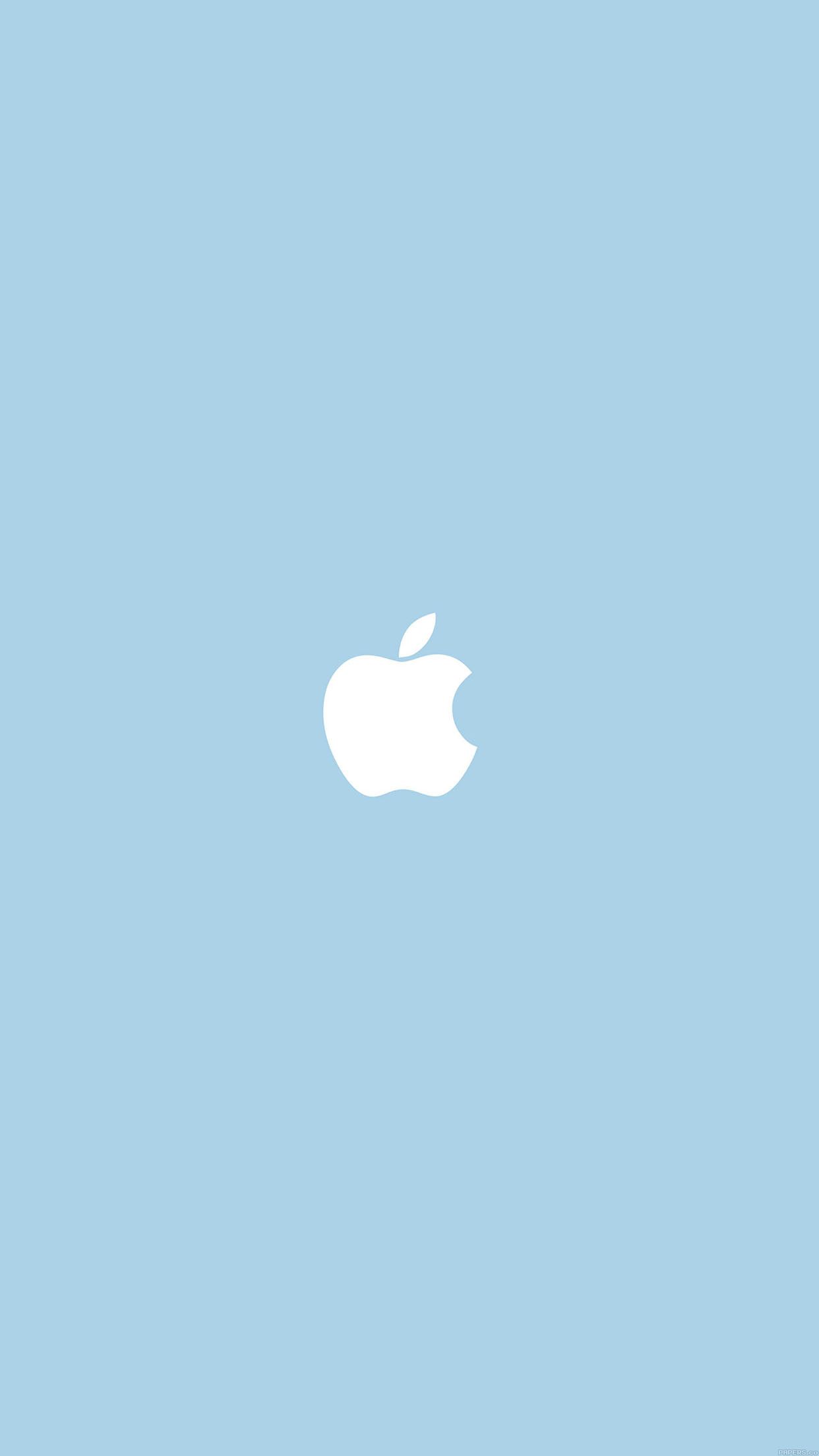 logo Apple azzurro minimal, azienda tech, 1242x2208 Verticale, iPhone Plus
