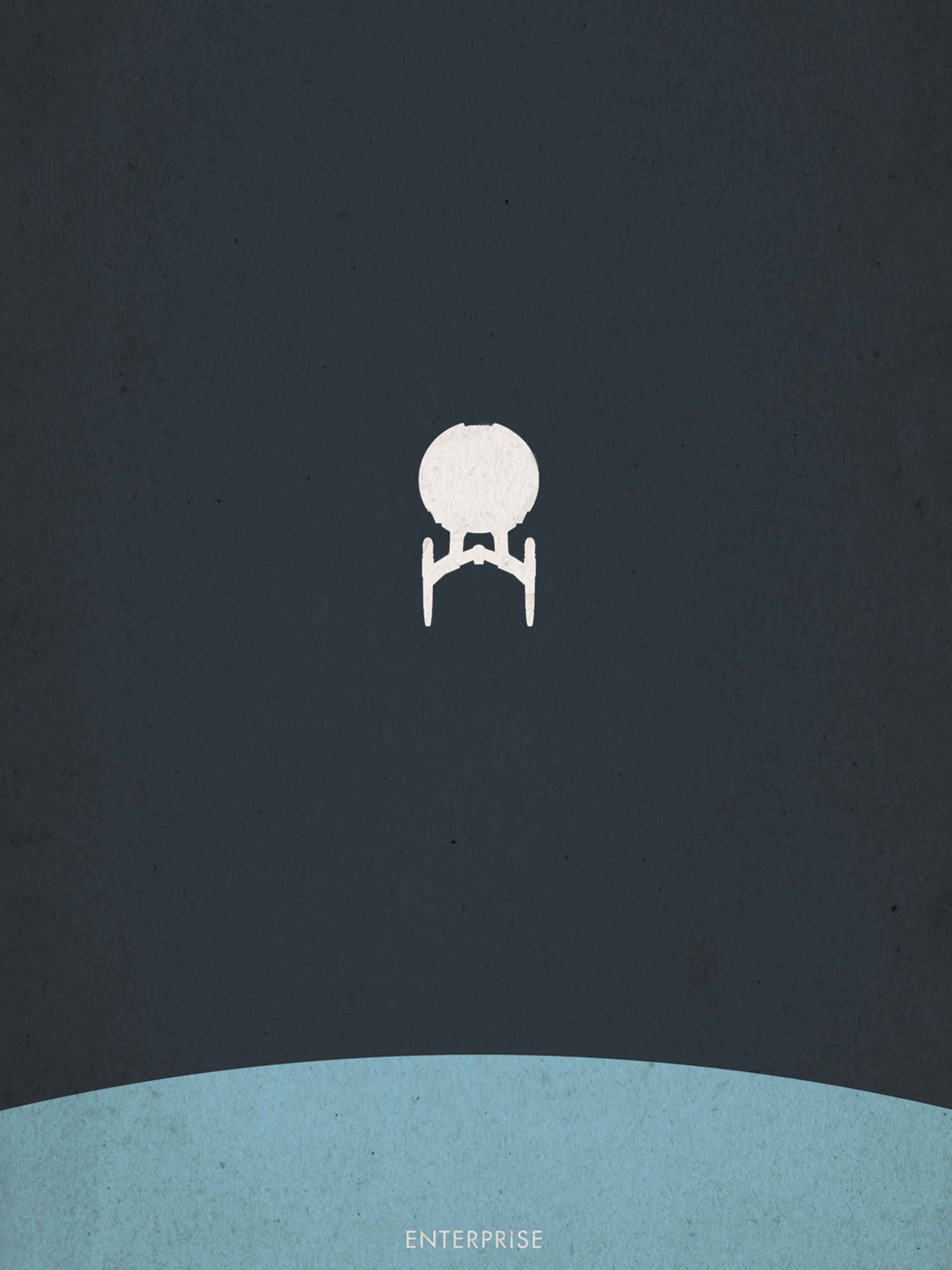 Astronave Enterprise minimalista, 3072x4096 Full HD Verticale, iPhone