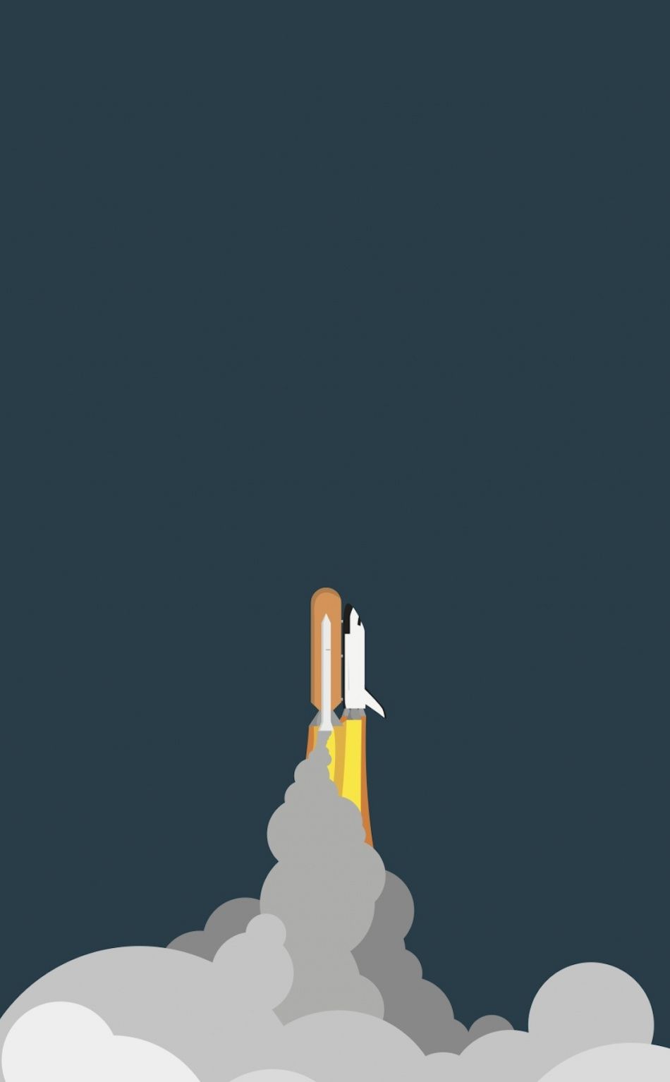 Razzo spaziale minimalista, 950x1534 Verticale, iPhone Pro