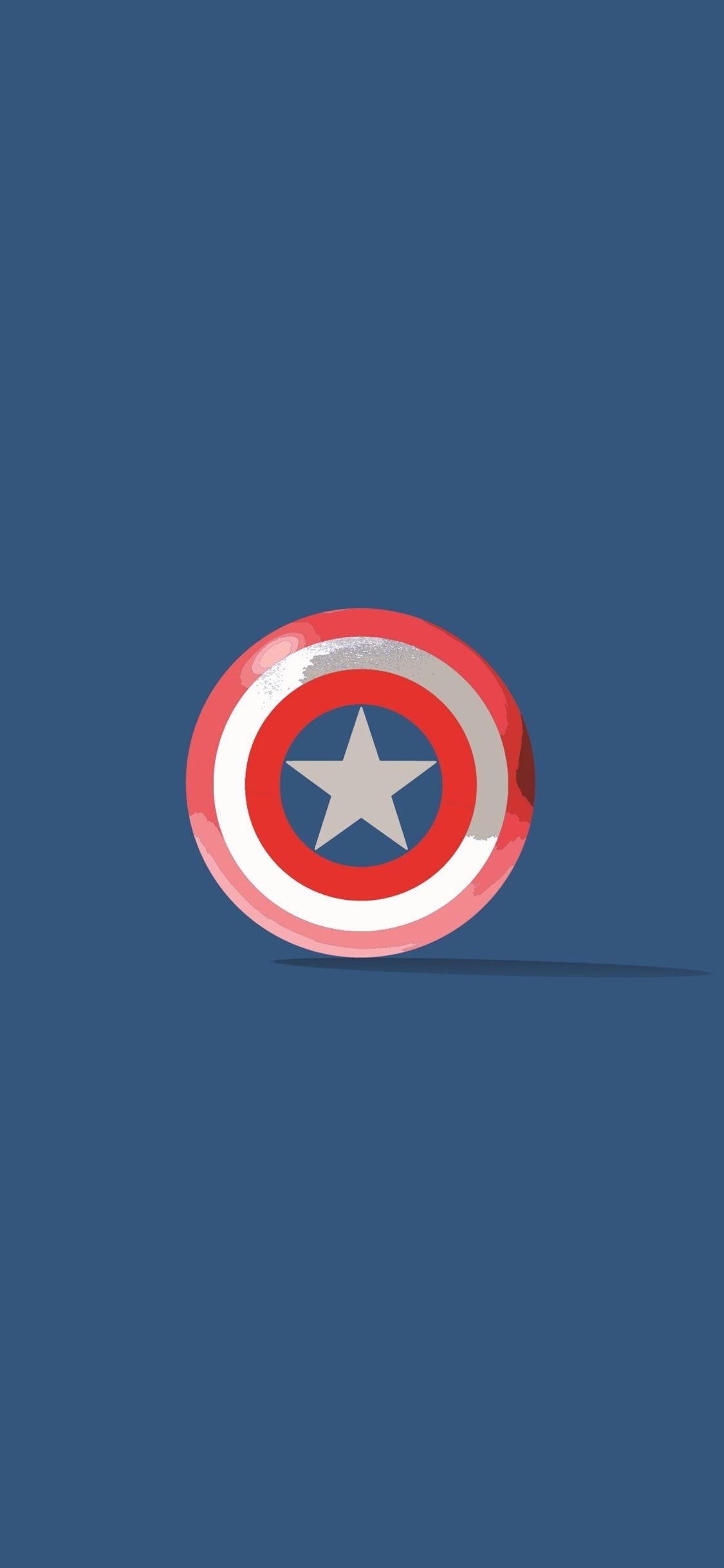 Scudo Captain America minimal, Marvel, 1125x2436 Verticale, iPhone Air