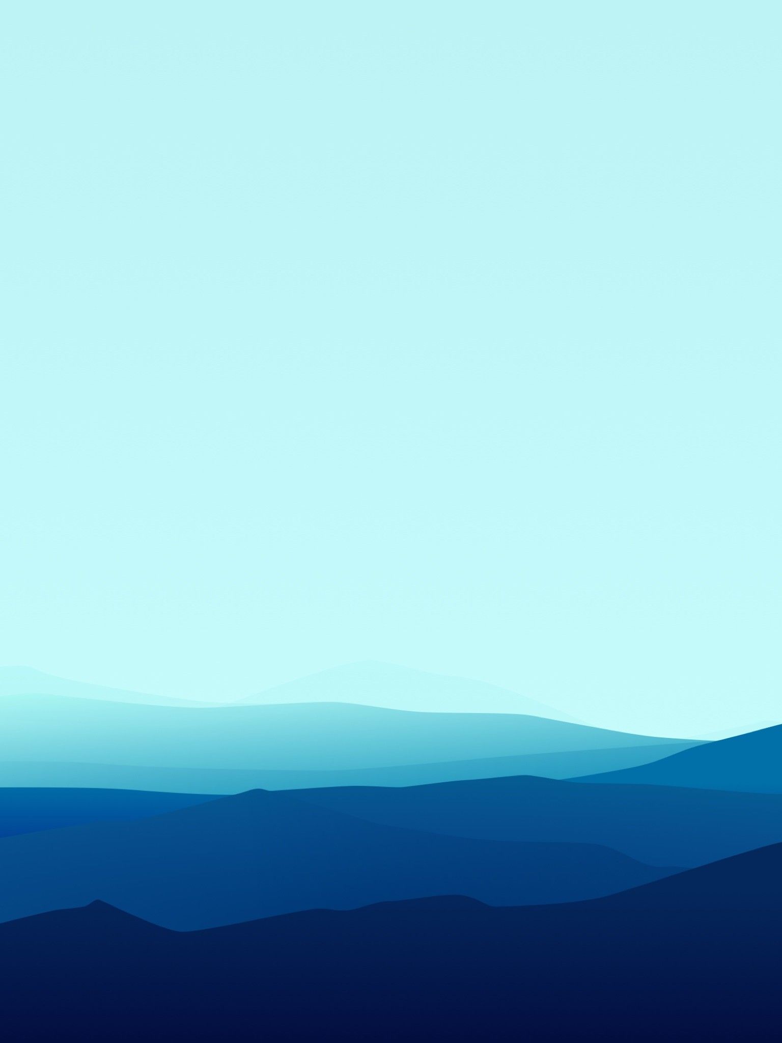 Montagne minimaliste sfumature blu, 1536x2048 Verticale, iPhone Pro