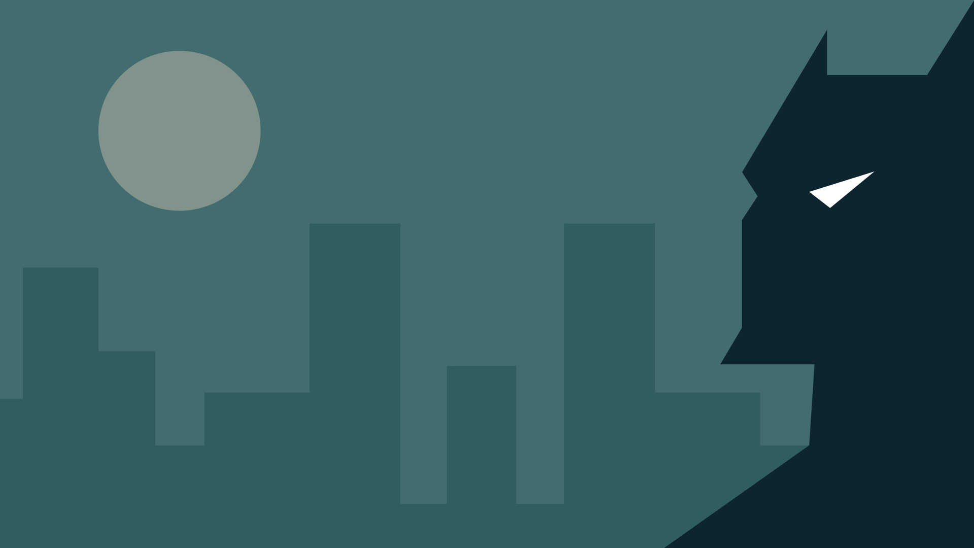 Batman minimalista skyline notturno, DC Comics, 1920x1080 Full HD 1080p, Desktop