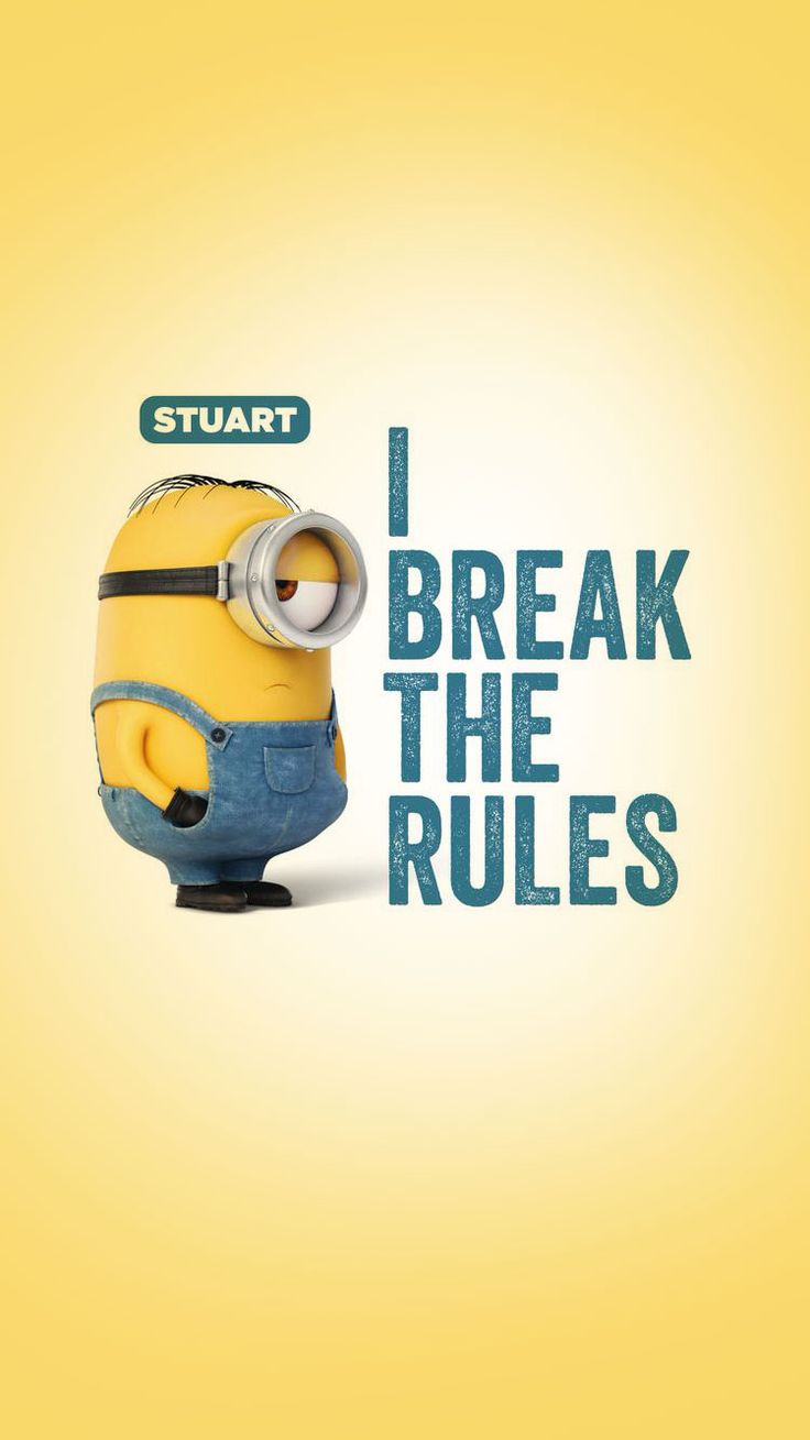 Minion Stuart sfondo giallo, 736x1309 Verticale, Mobile