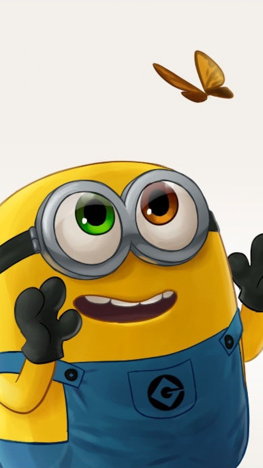 Minion con farfalla, 1080x1920 Full HD Verticale, iPhone